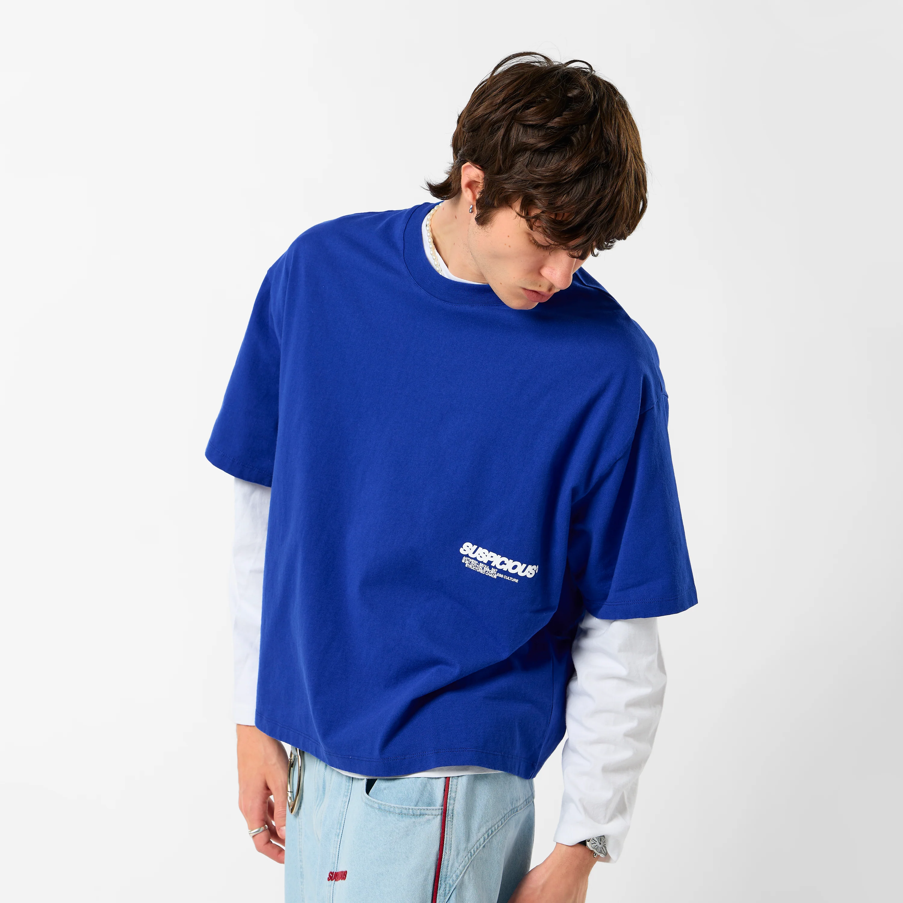 +351 Cotton / Structured Chaos Tee - Big Blue - Image 8