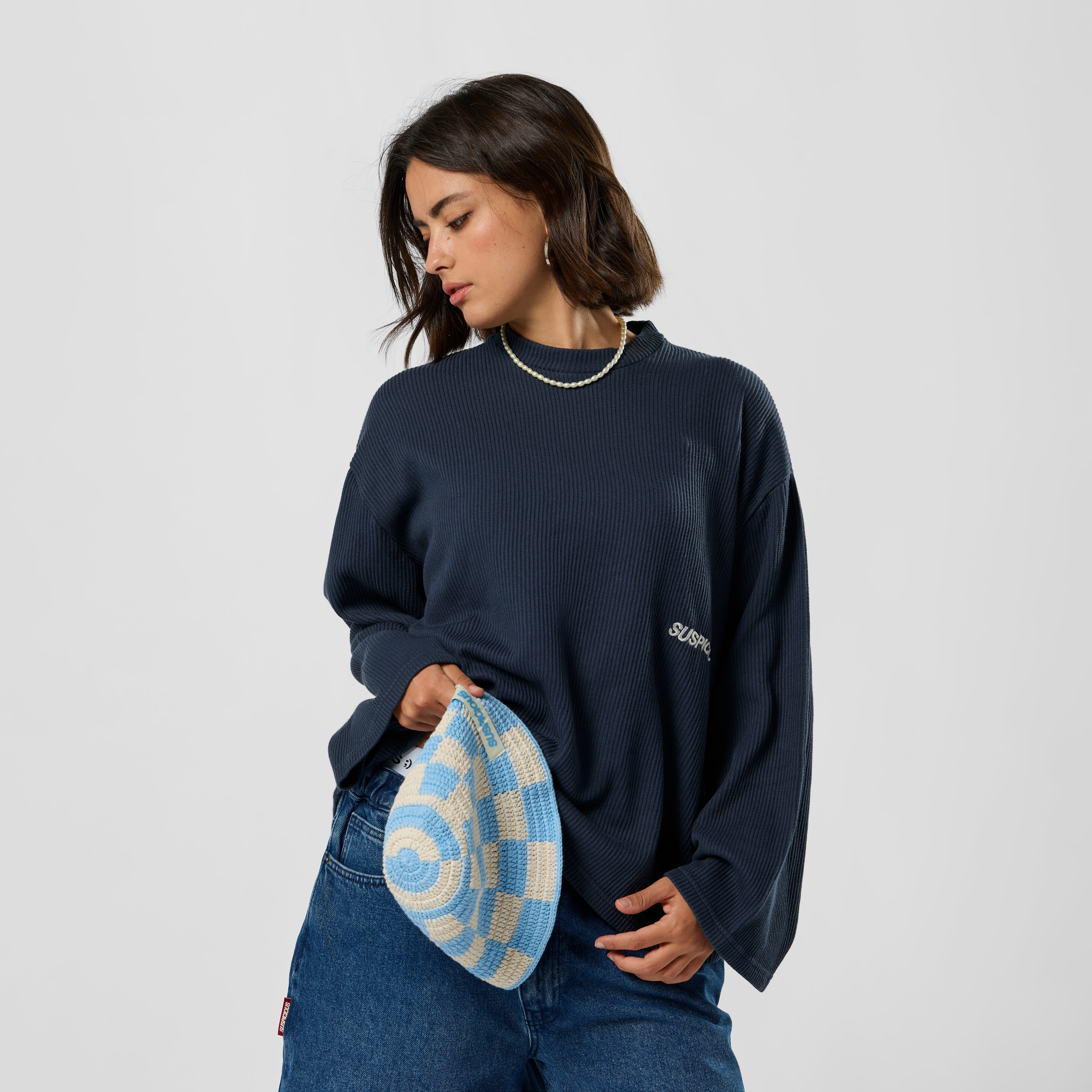 Basics / Essentials Waffle Longsleeve - Nightfall - Image 3