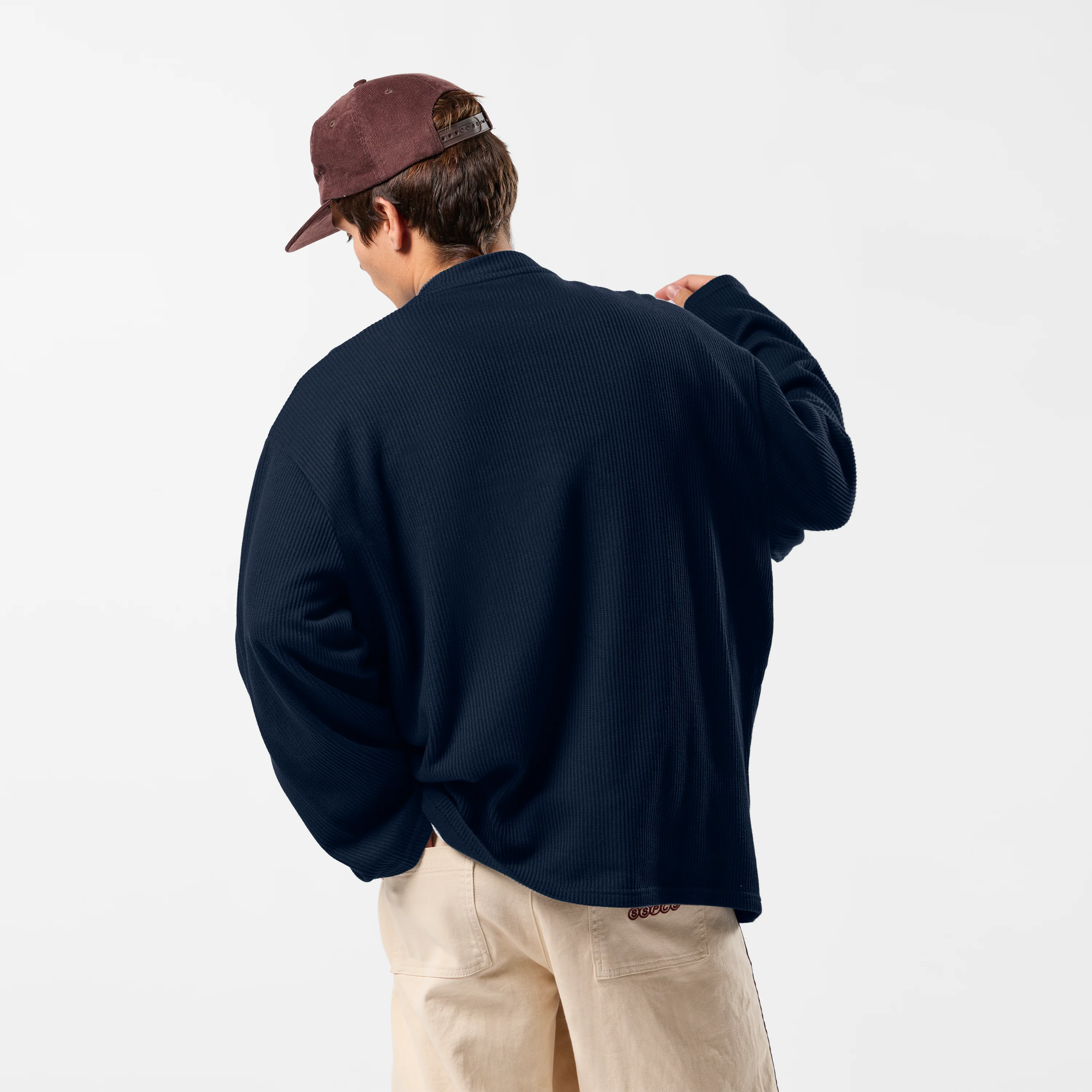 Basics / Essentials Waffle Longsleeve - Nightfall - Image 4