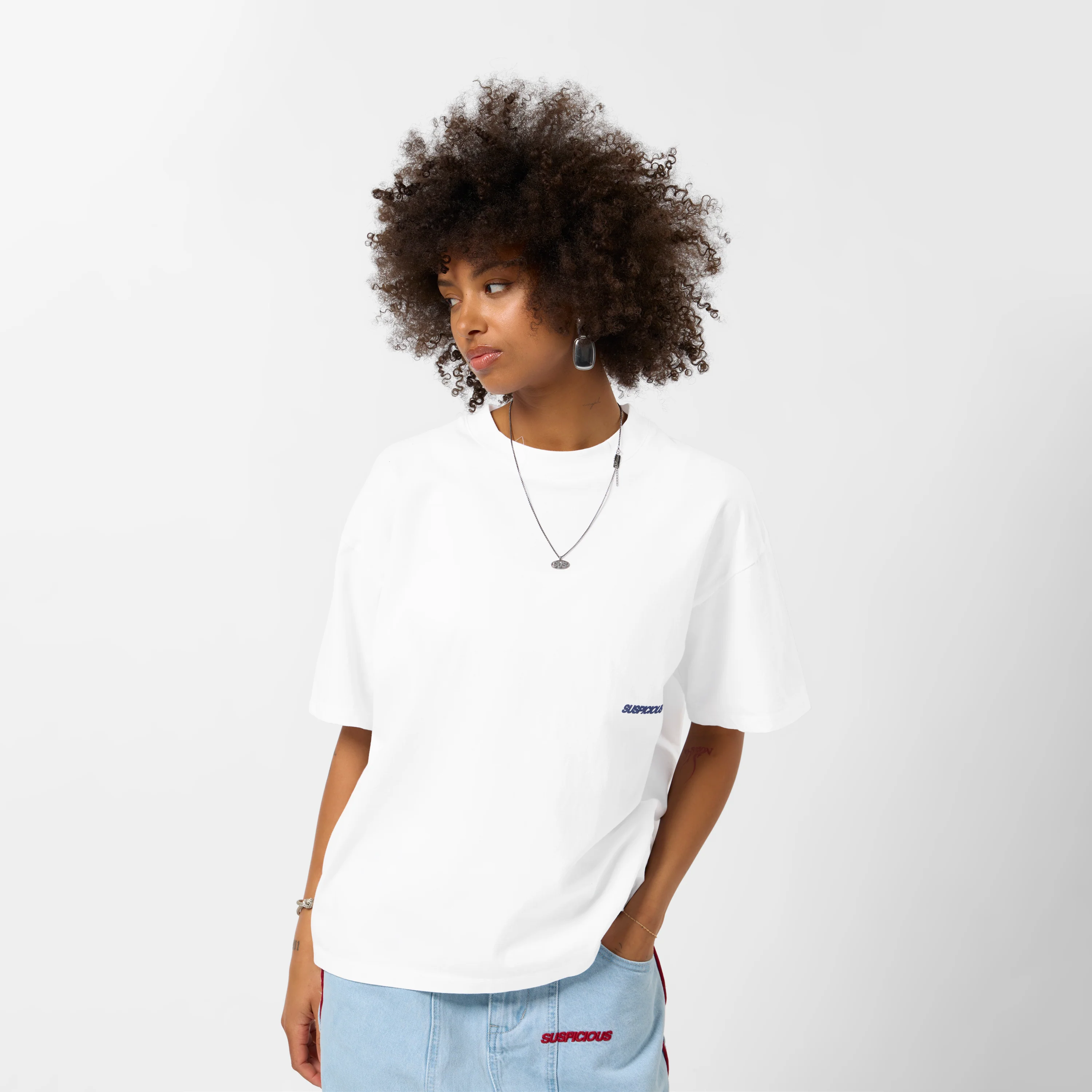 Bestsellers Variants / Court Vision Tee - White & Nightfall - Image 3