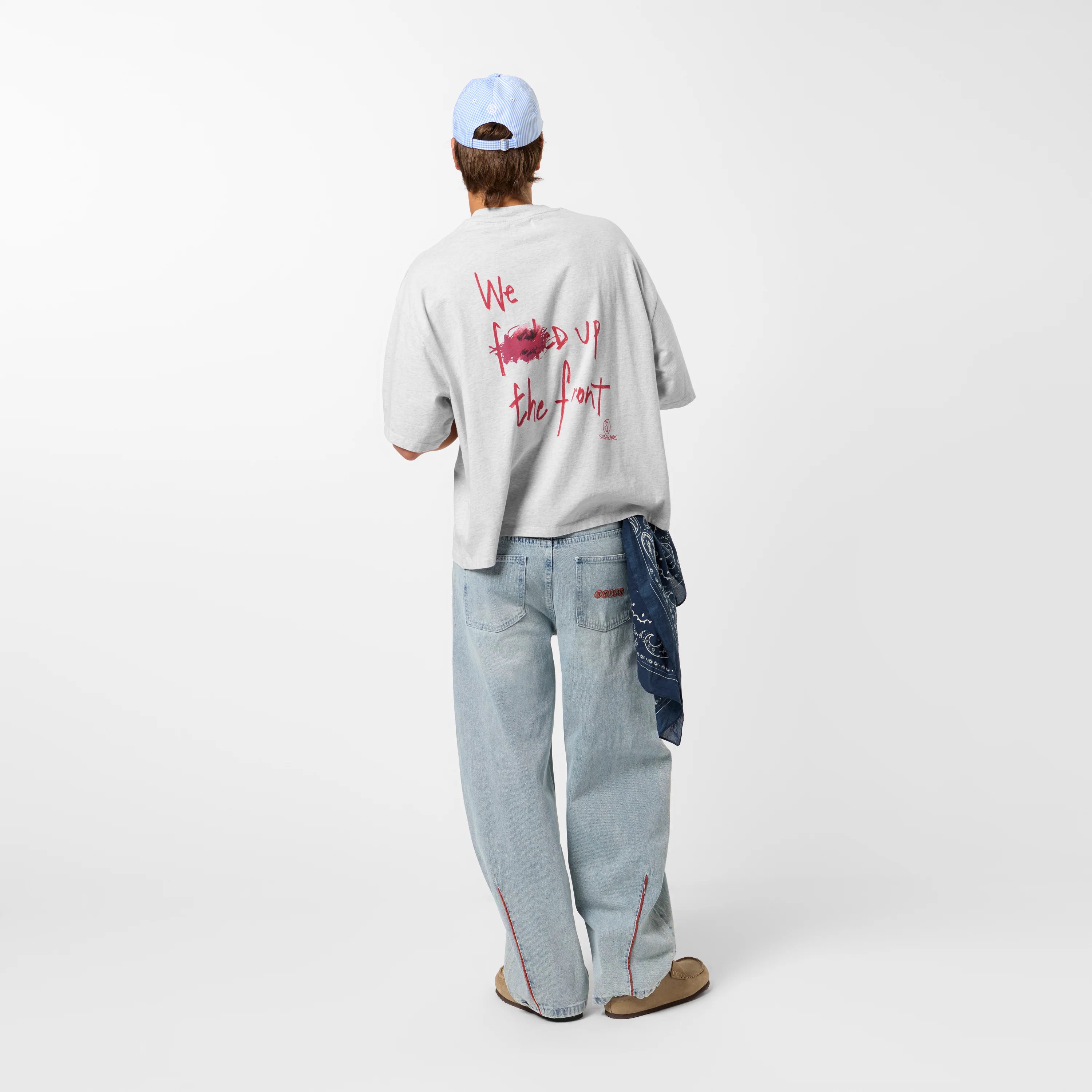 Bestsellers Variants / F'd Up Tee - Ash & Ruby Red - Image 4