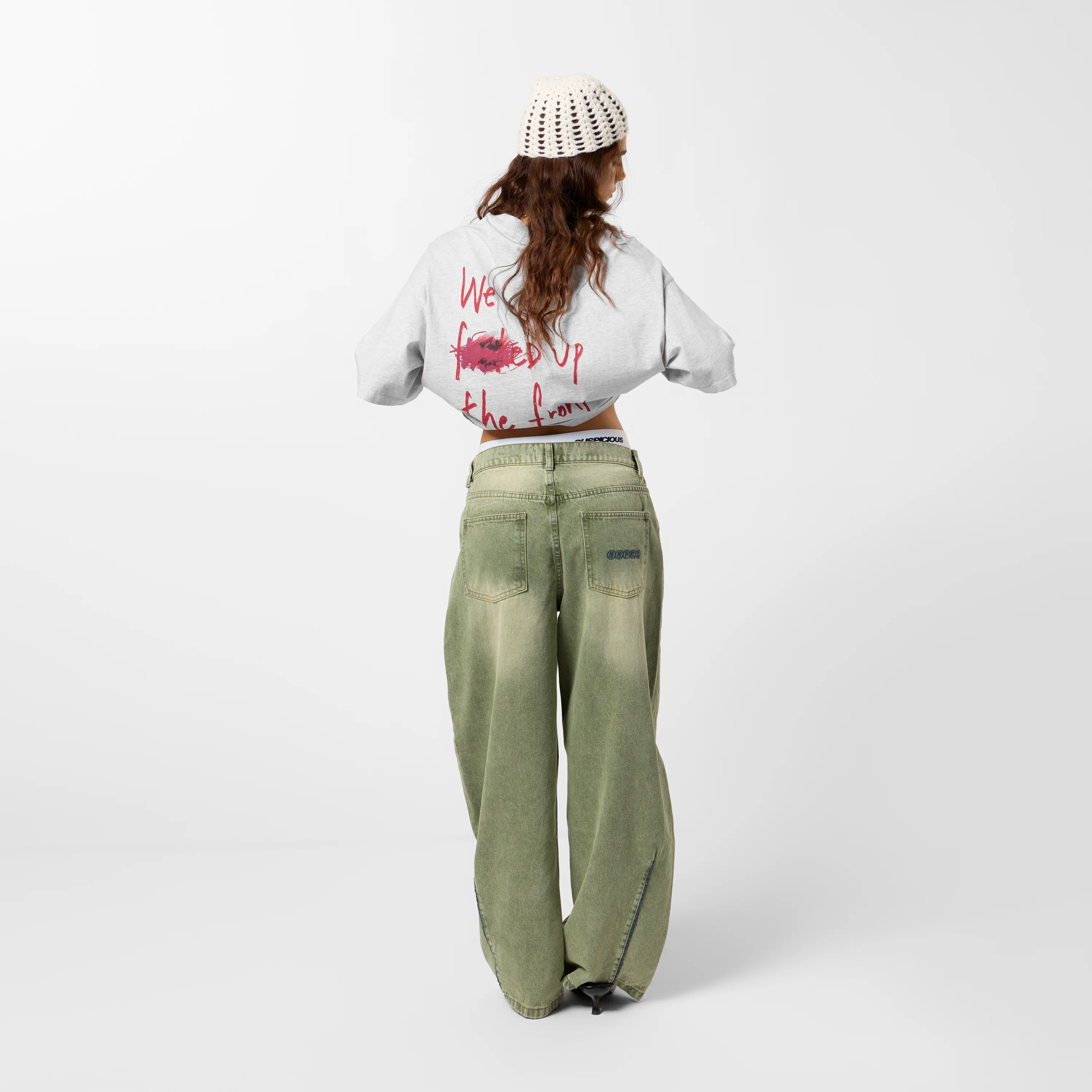 Bestsellers Variants / F'd Up Tee - Ash & Ruby Red - Image 7