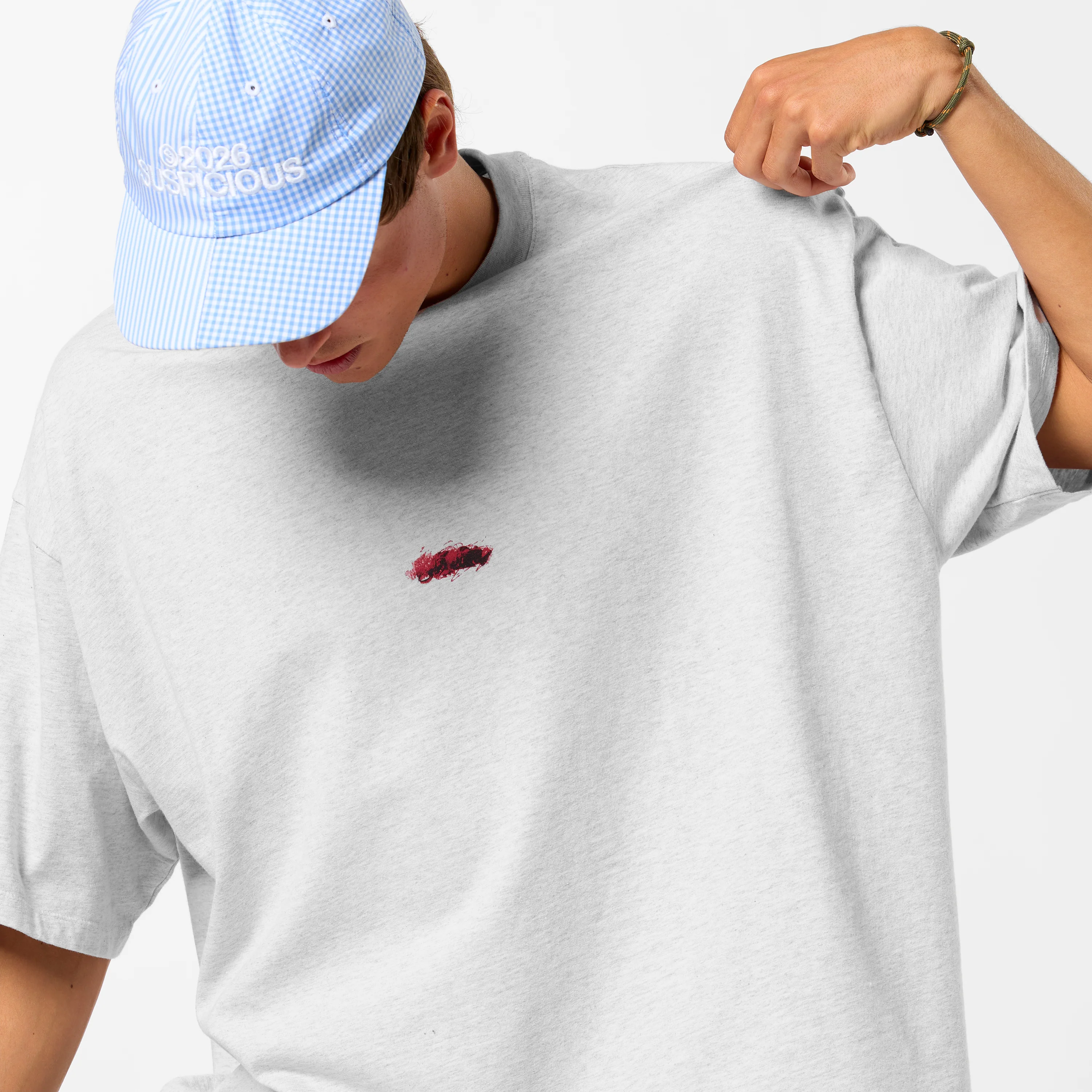 Bestsellers Variants / F'd Up Tee - Ash & Ruby Red - Image 8