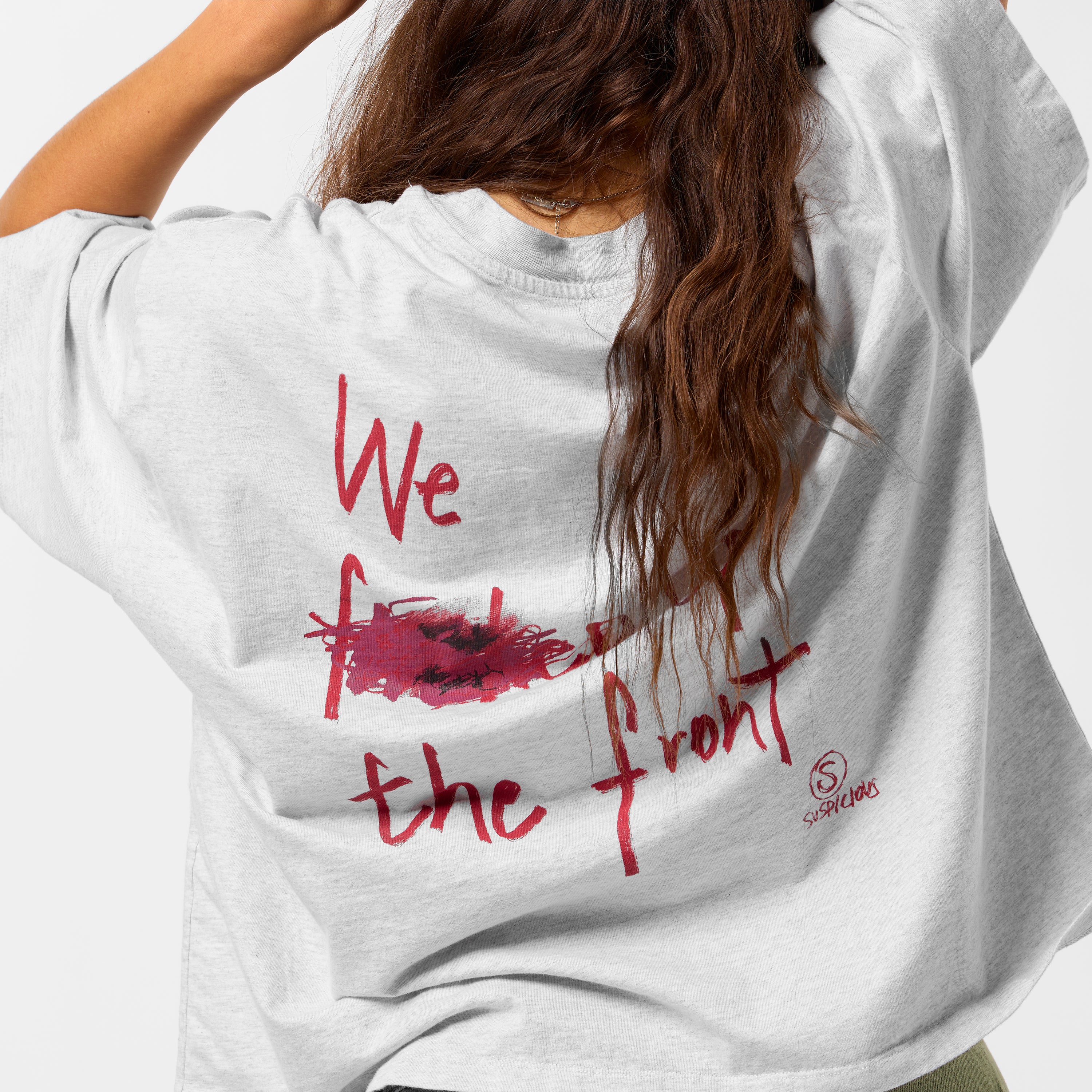 Bestsellers Variants / F'd Up Tee - Ash & Ruby Red - Image 9
