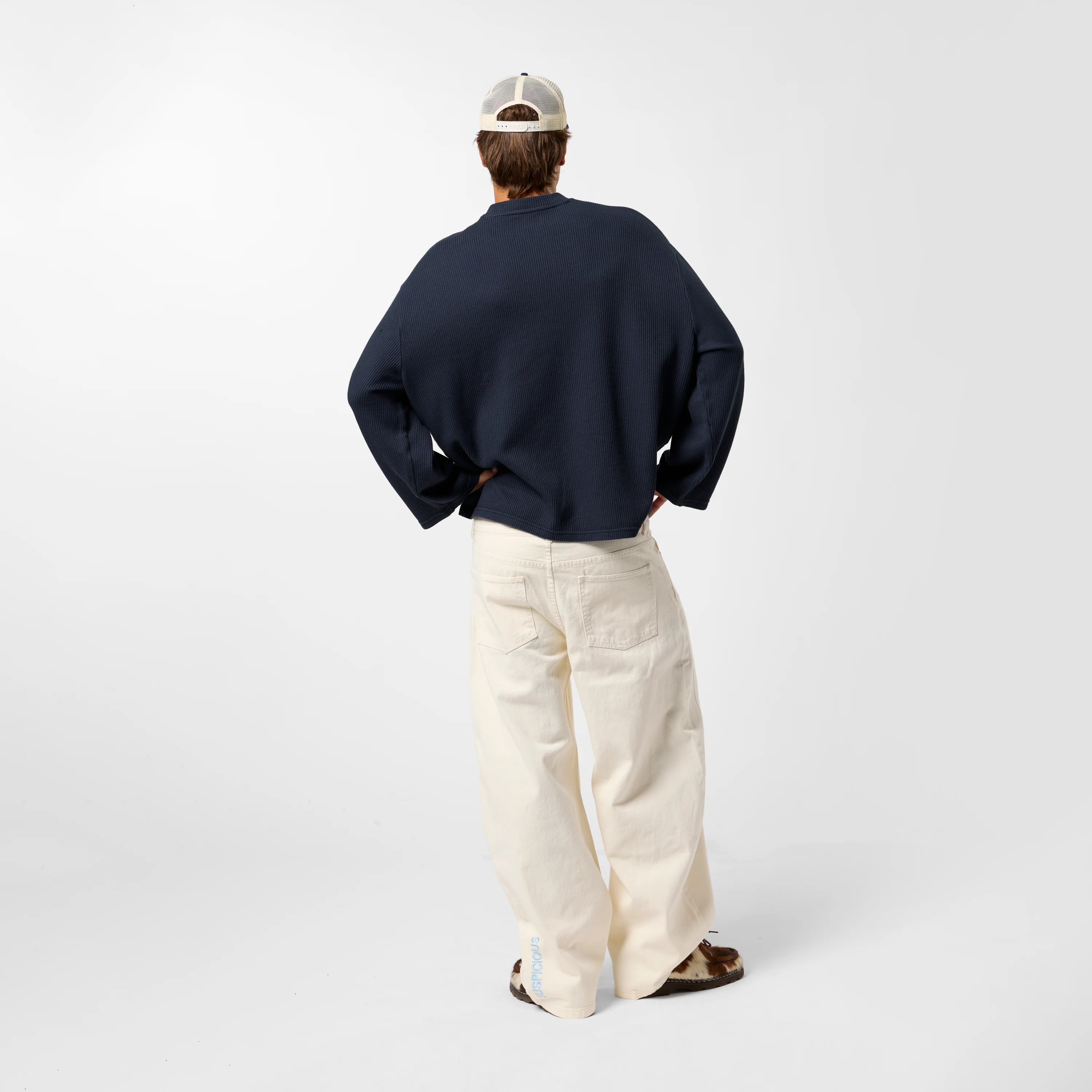 Bestsellers Variants / Offset Waffle Longsleeve - Nightfall - Image 6