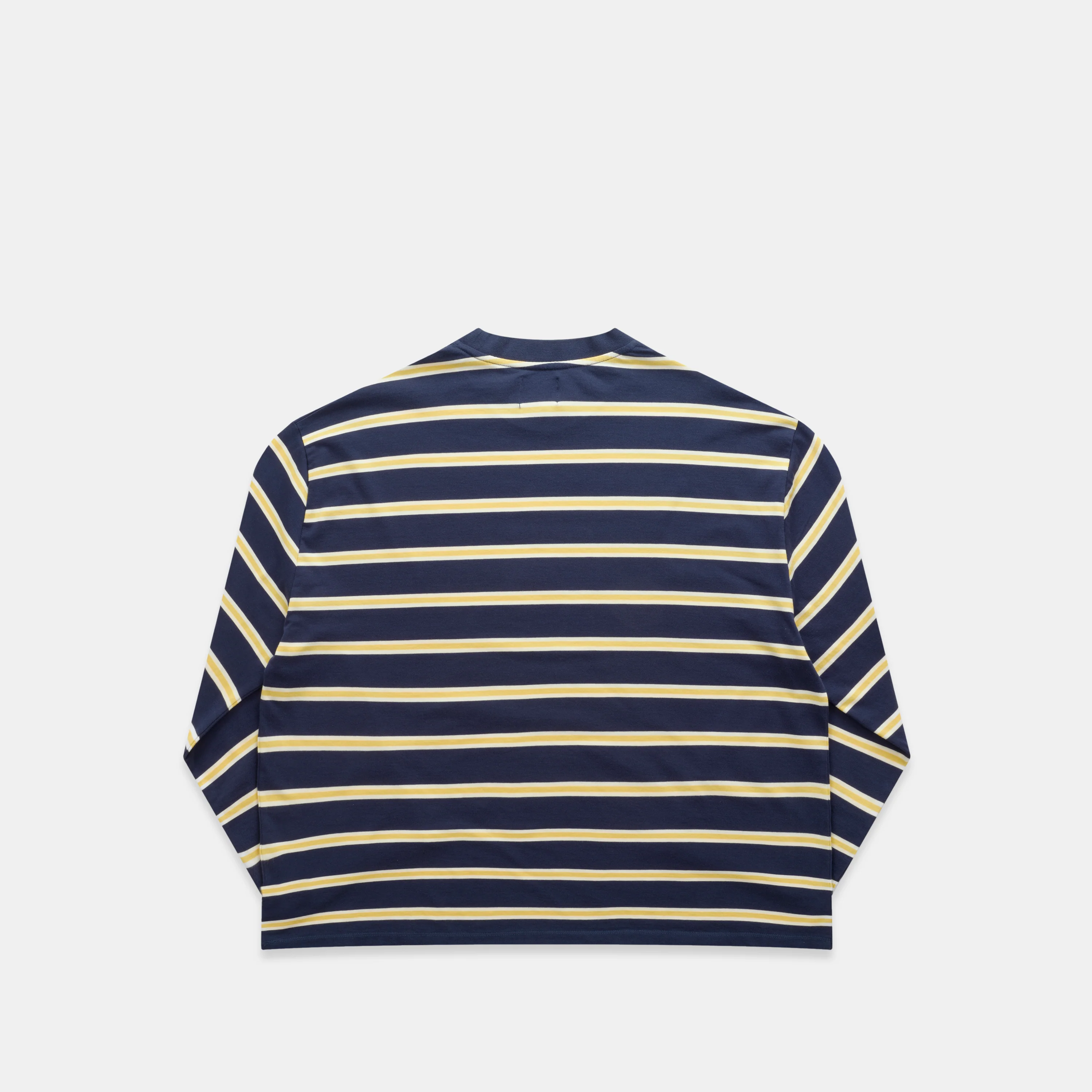 Bestsellers Variants / The Slanted Striped Longsleeve - Nightfall & Yellow - Image 9
