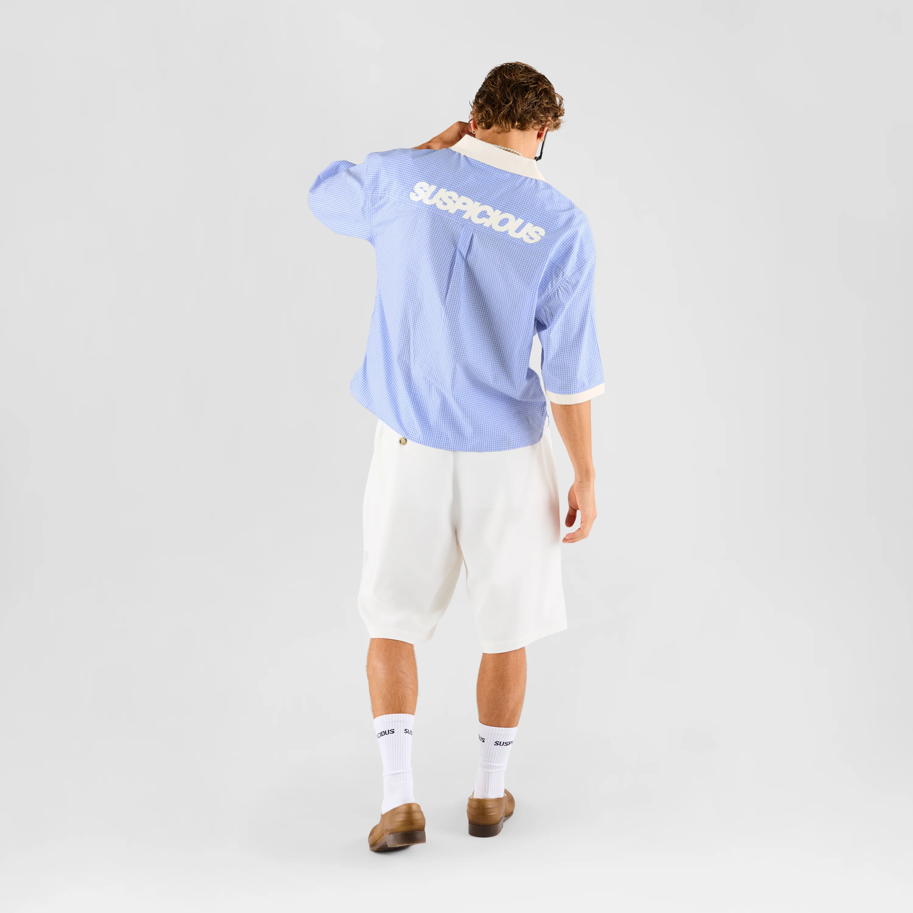 Boat / Check Polo Shirt - Light Blue - Image 5