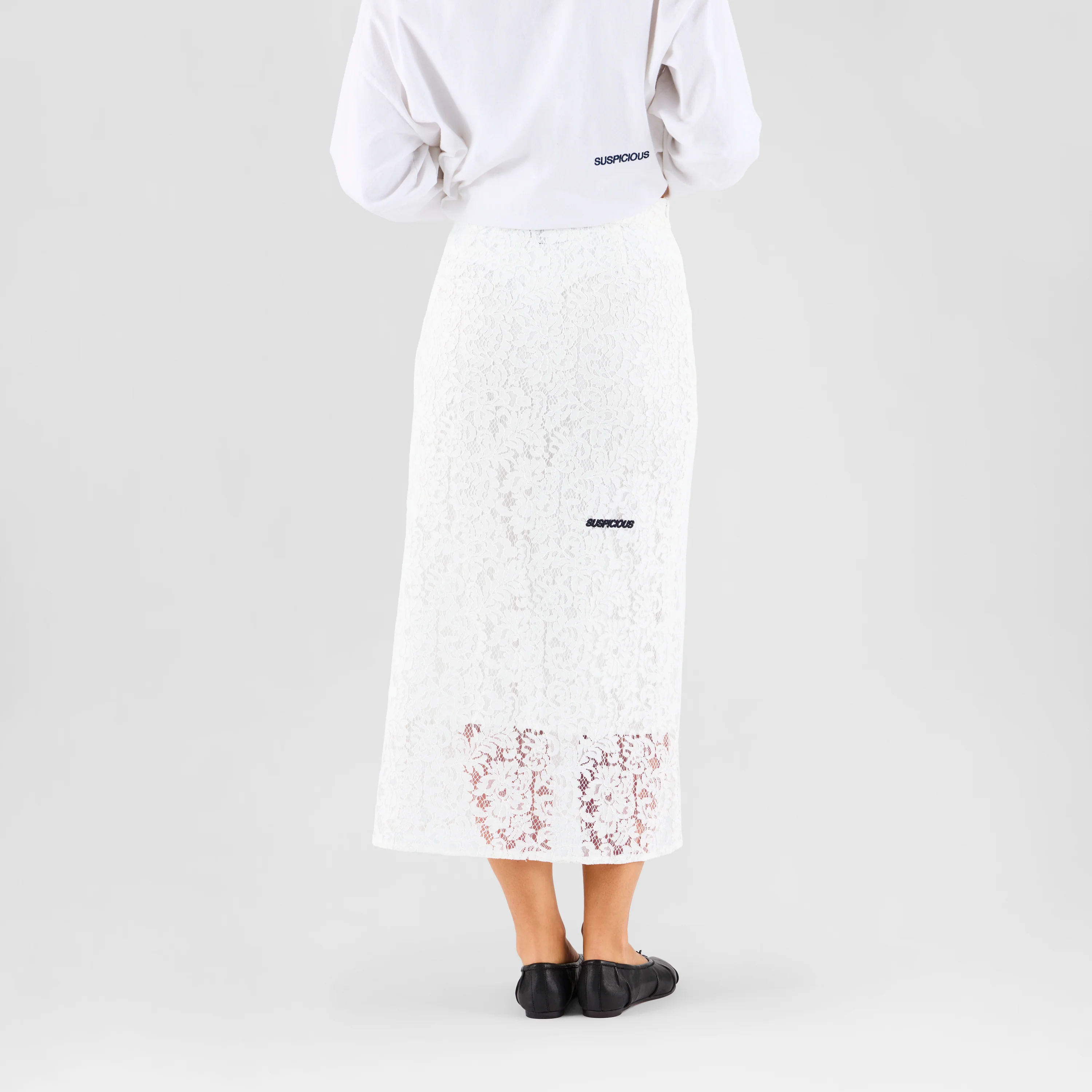 Boat / Essentials W Lace Long Skirt - White - Image 6