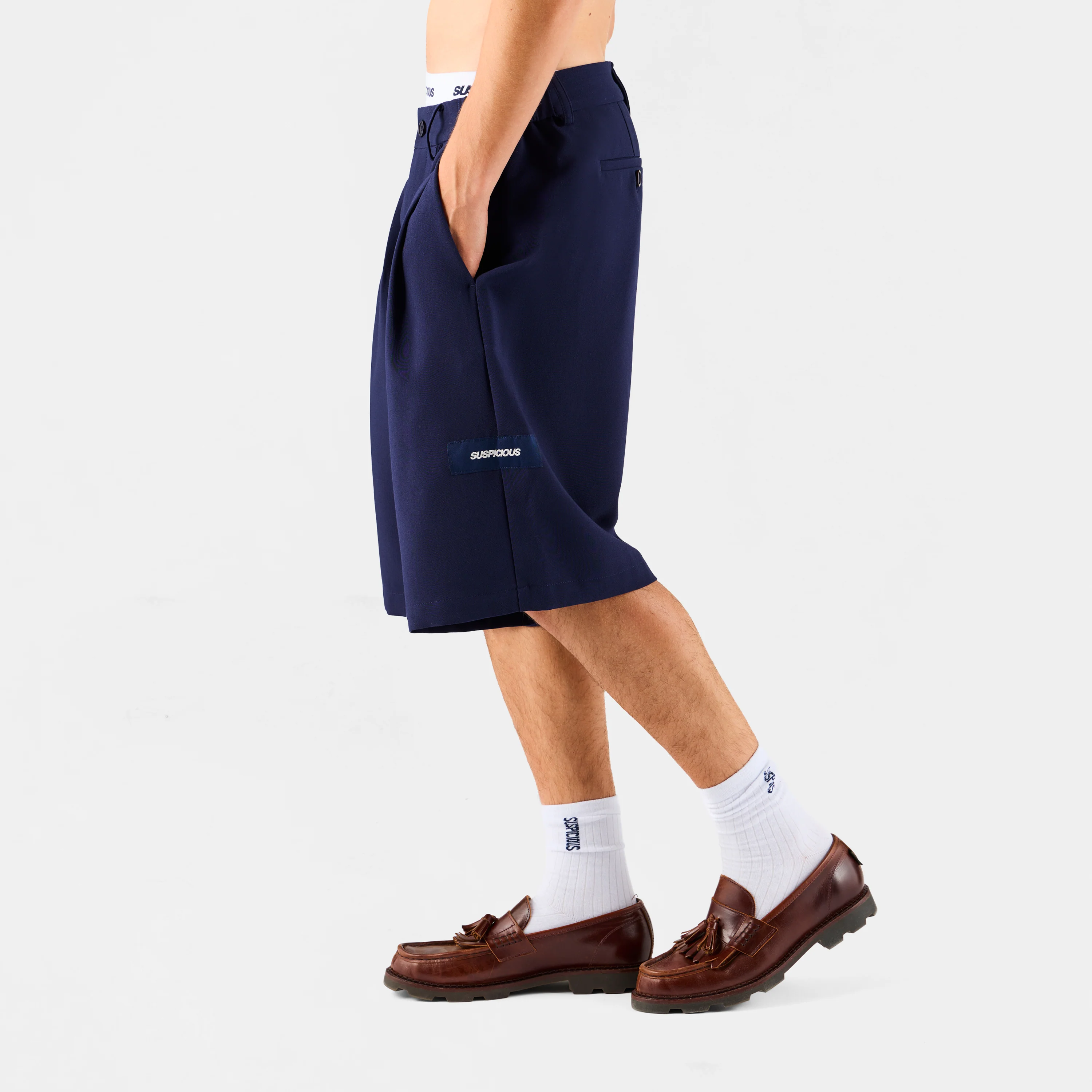 Boat / Essentials Pleated Shorts - Nightfall - Image 3