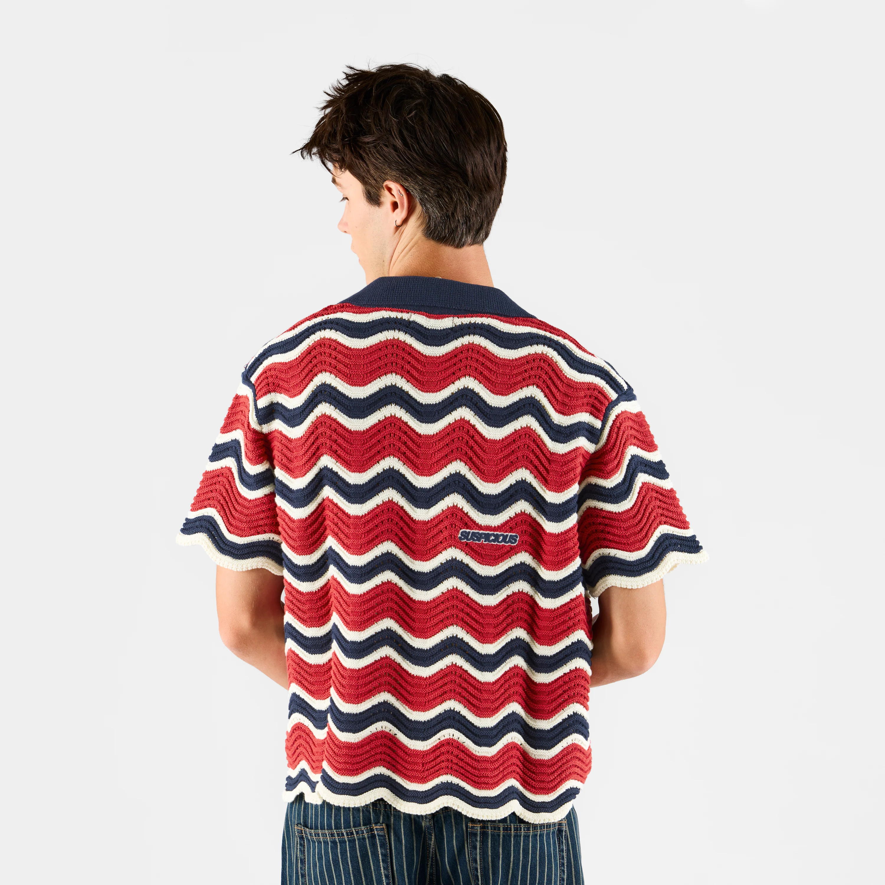 Boat / Essentials Wavy Shirt - Nightfall & Red - Image 4