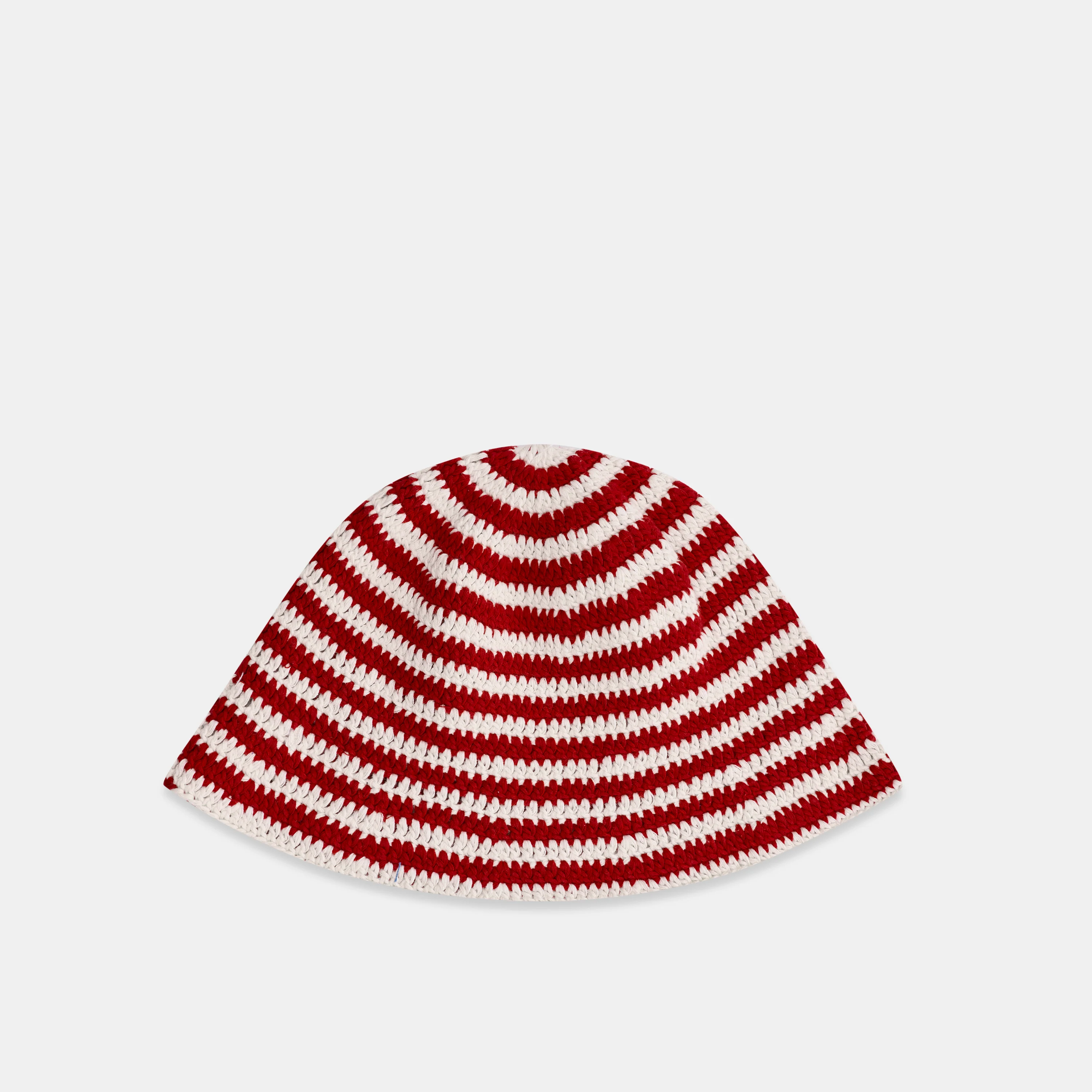 Boat / Spiral Crochet Hat - Red - Image 5