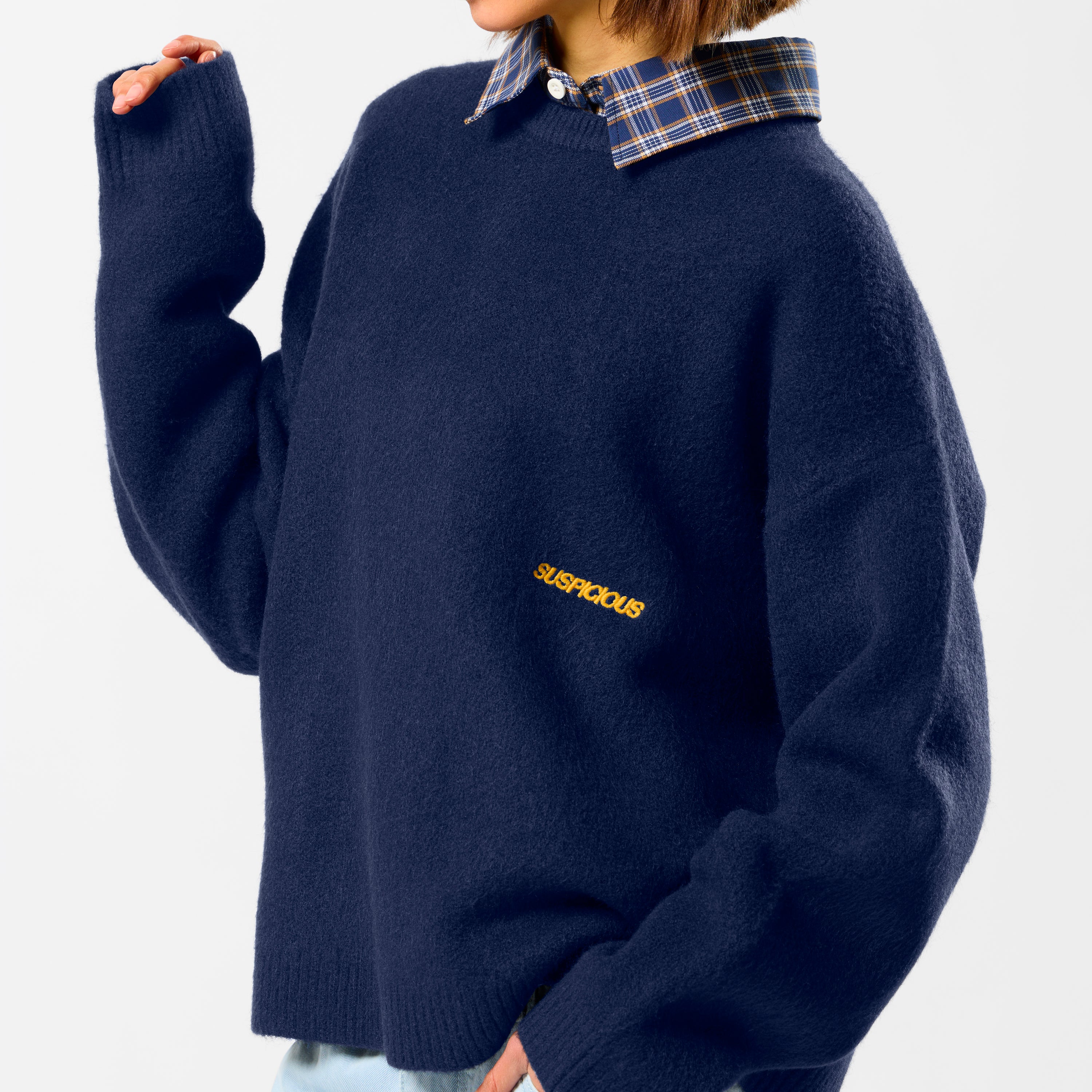 Camo / Base Knitted Sweat - Deep Navy - Image 5