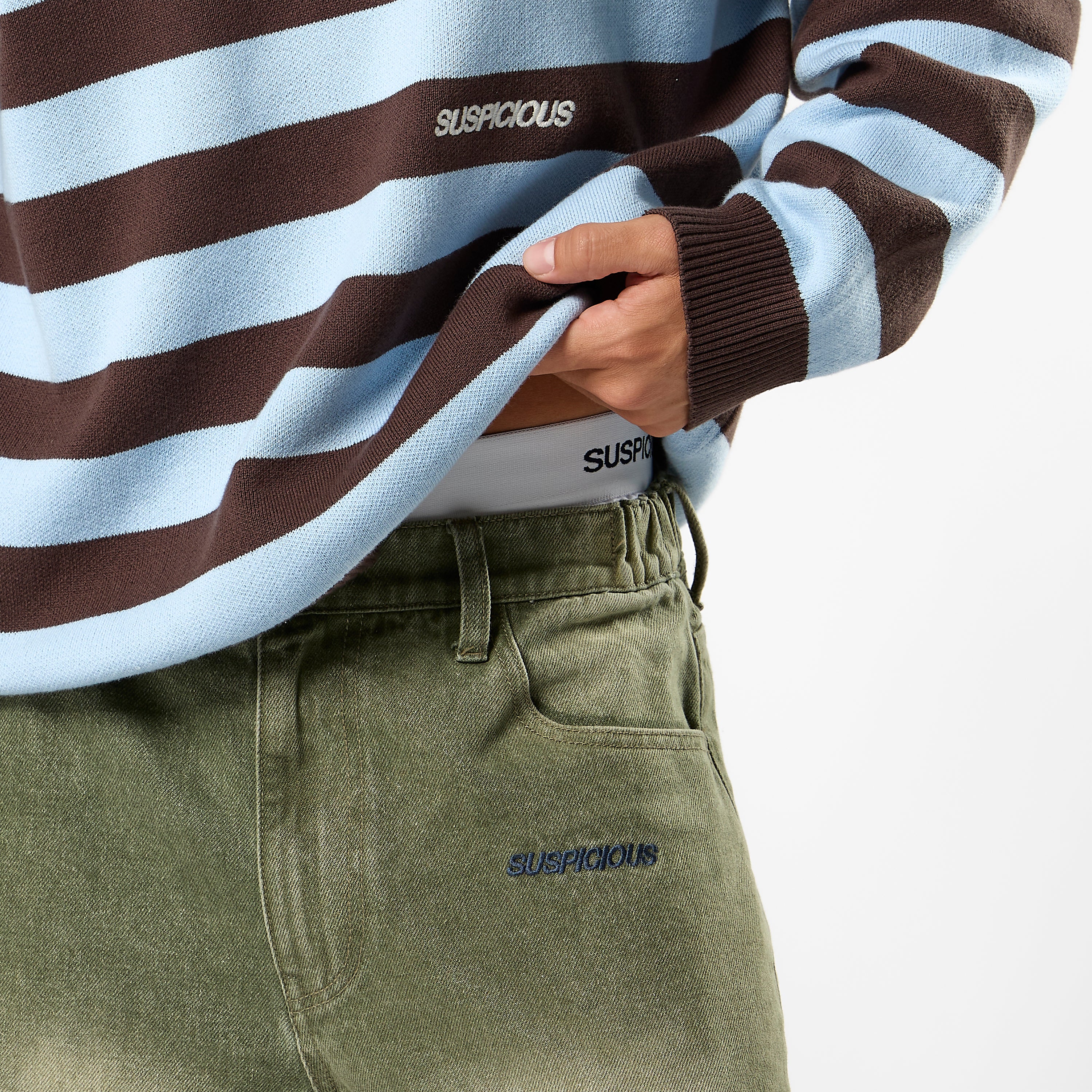 Fall / SSPCS Club Barrel Jeans - Washed Matcha - Image 4