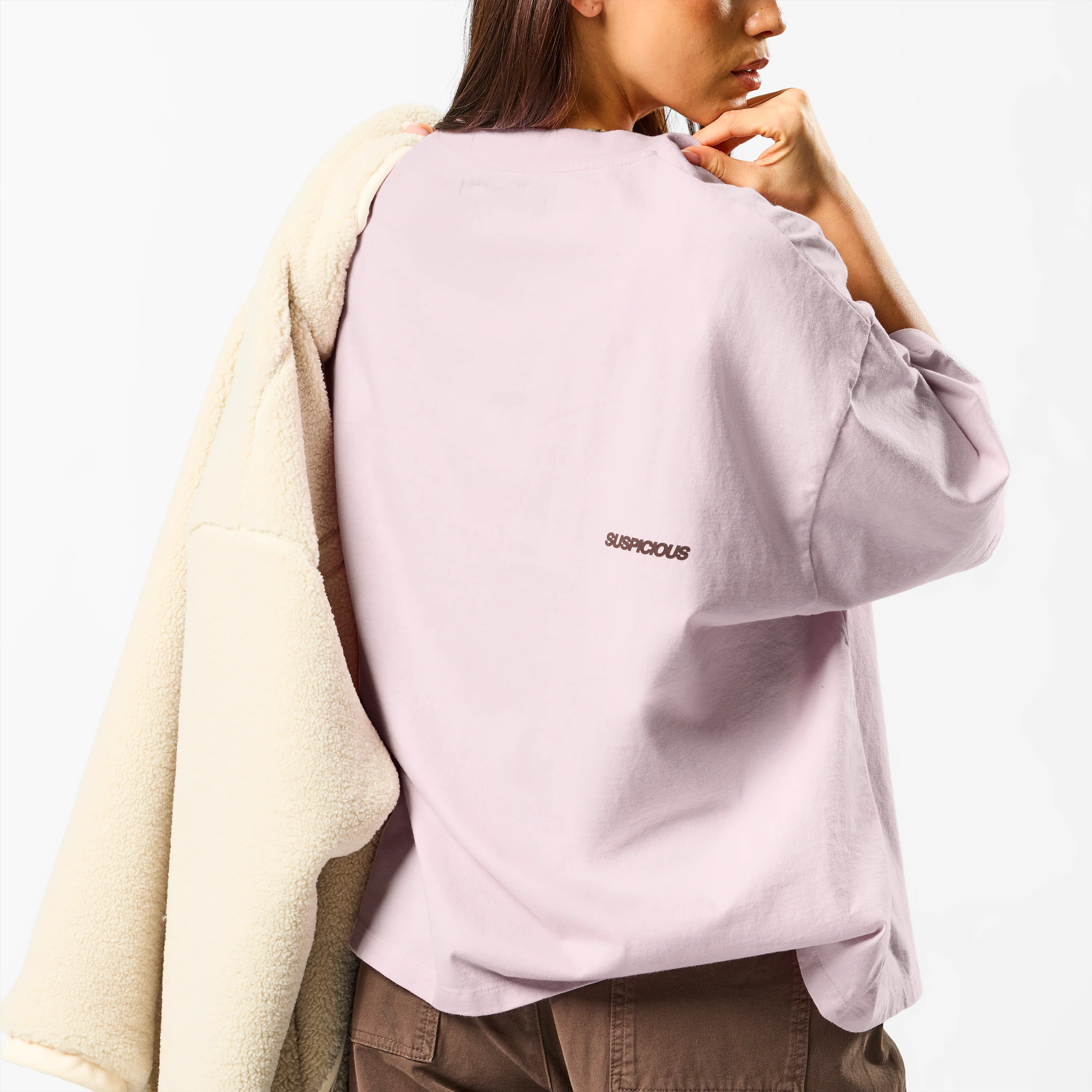 Leopard / Base Tee - Light Lilac - Image 6