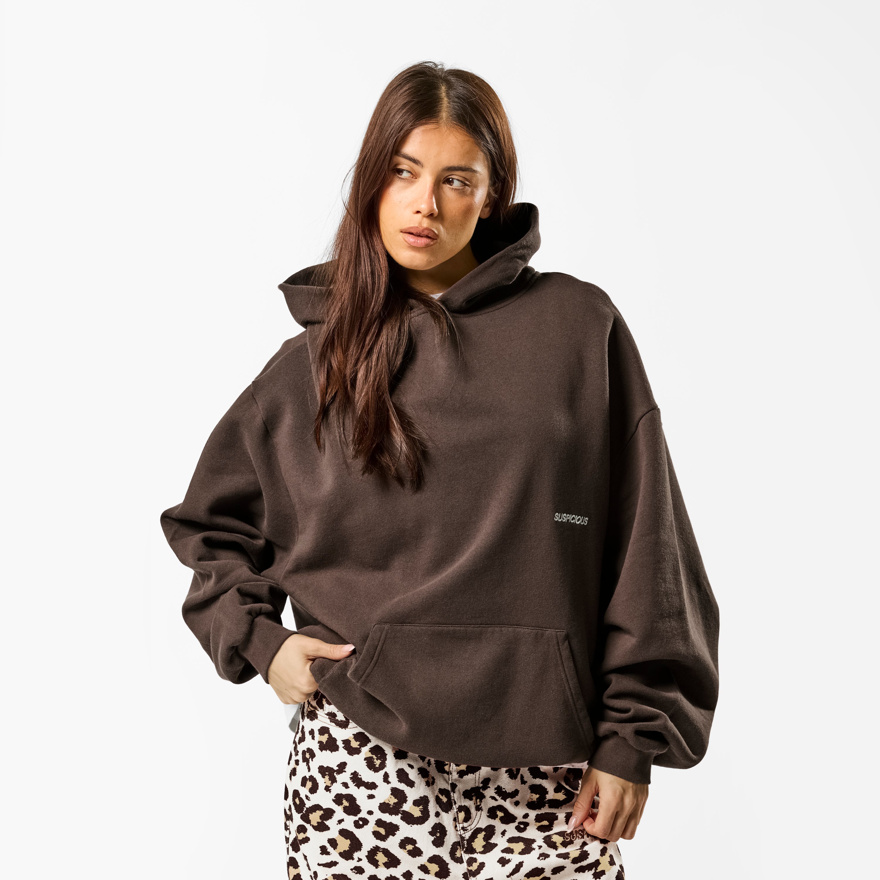 Leopard / Leopard Base Hoodie - Espresso - Image 6