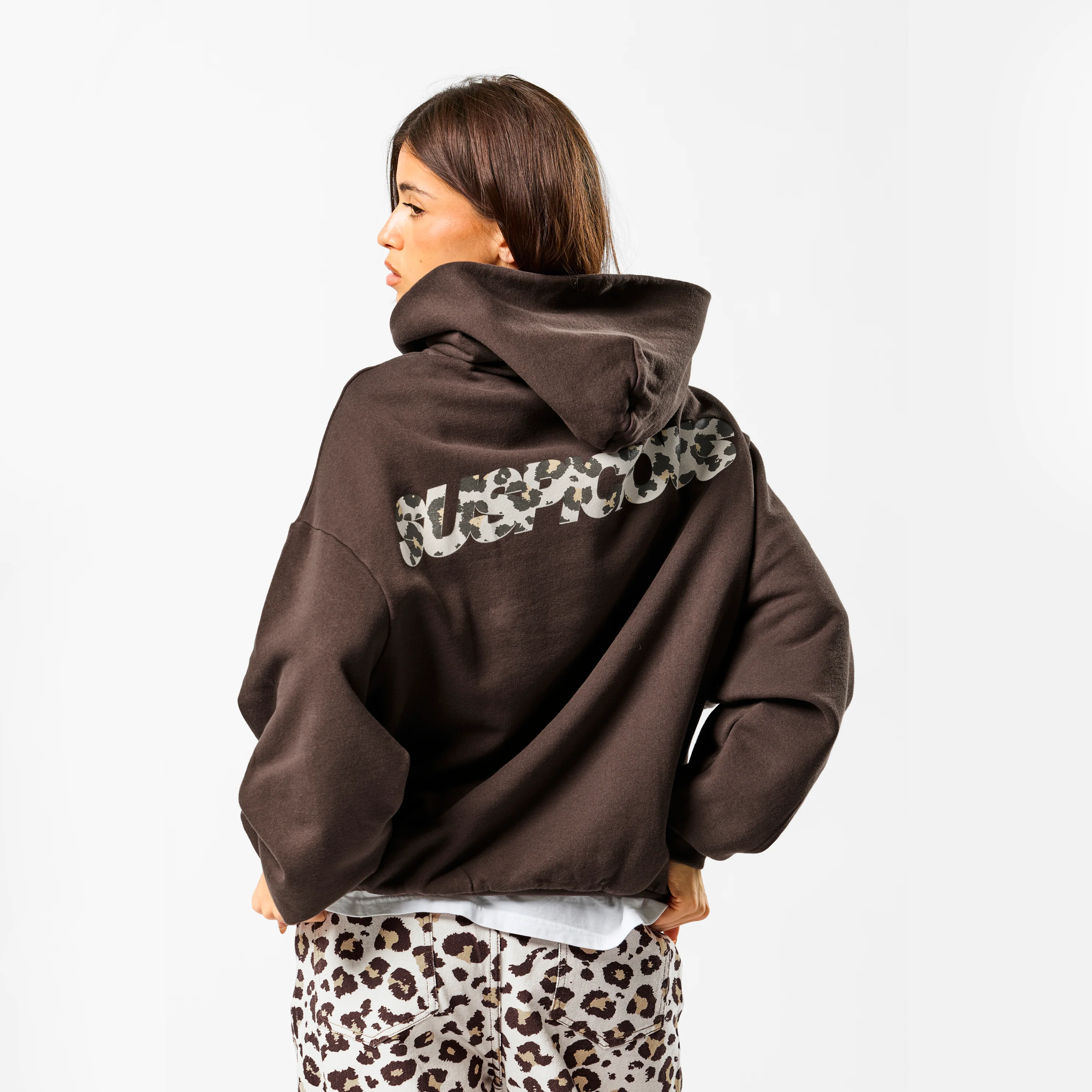 Leopard / Leopard Base Hoodie - Espresso - Image 8