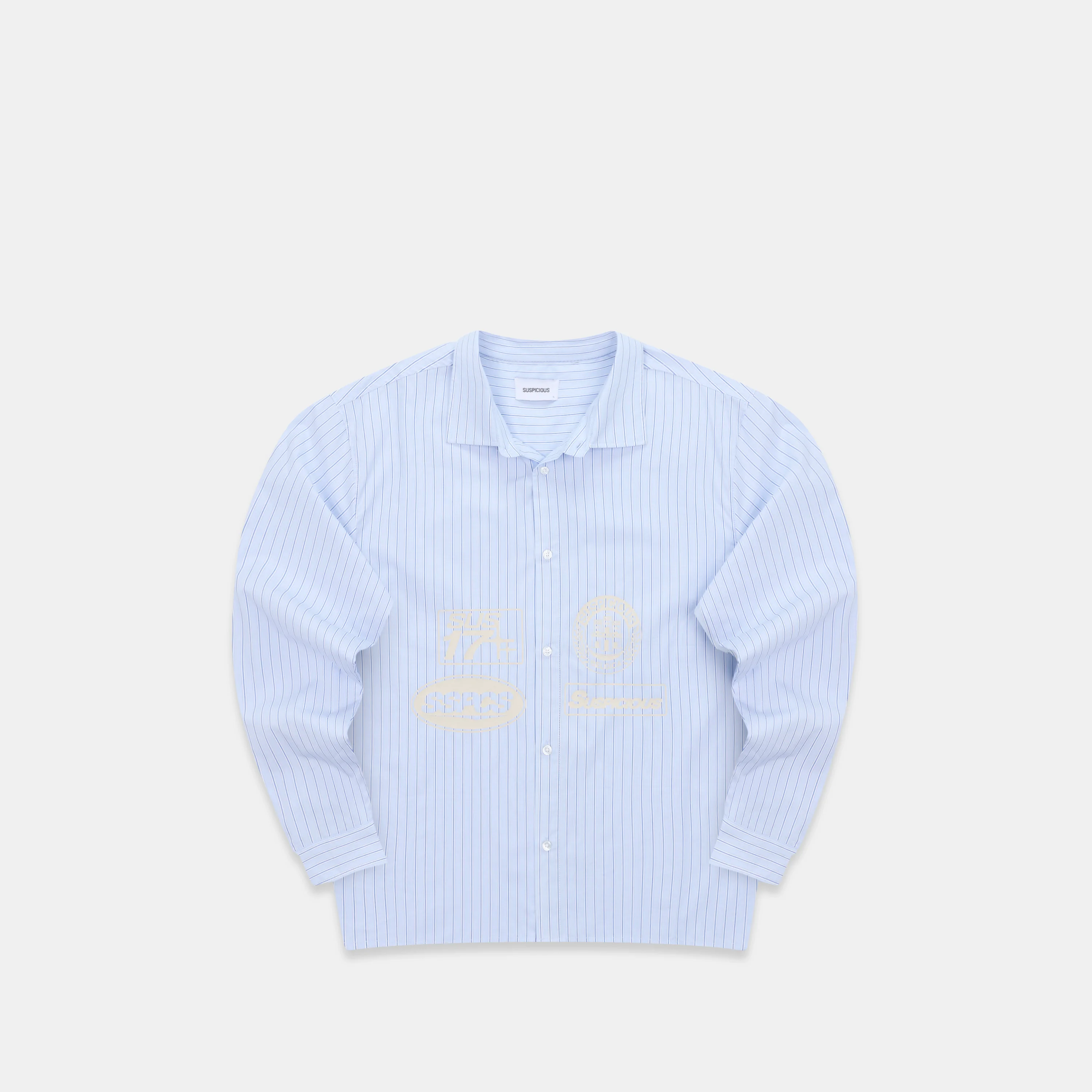 Off Season / Line Up Striped Longsleeve Shirt - Light Blue