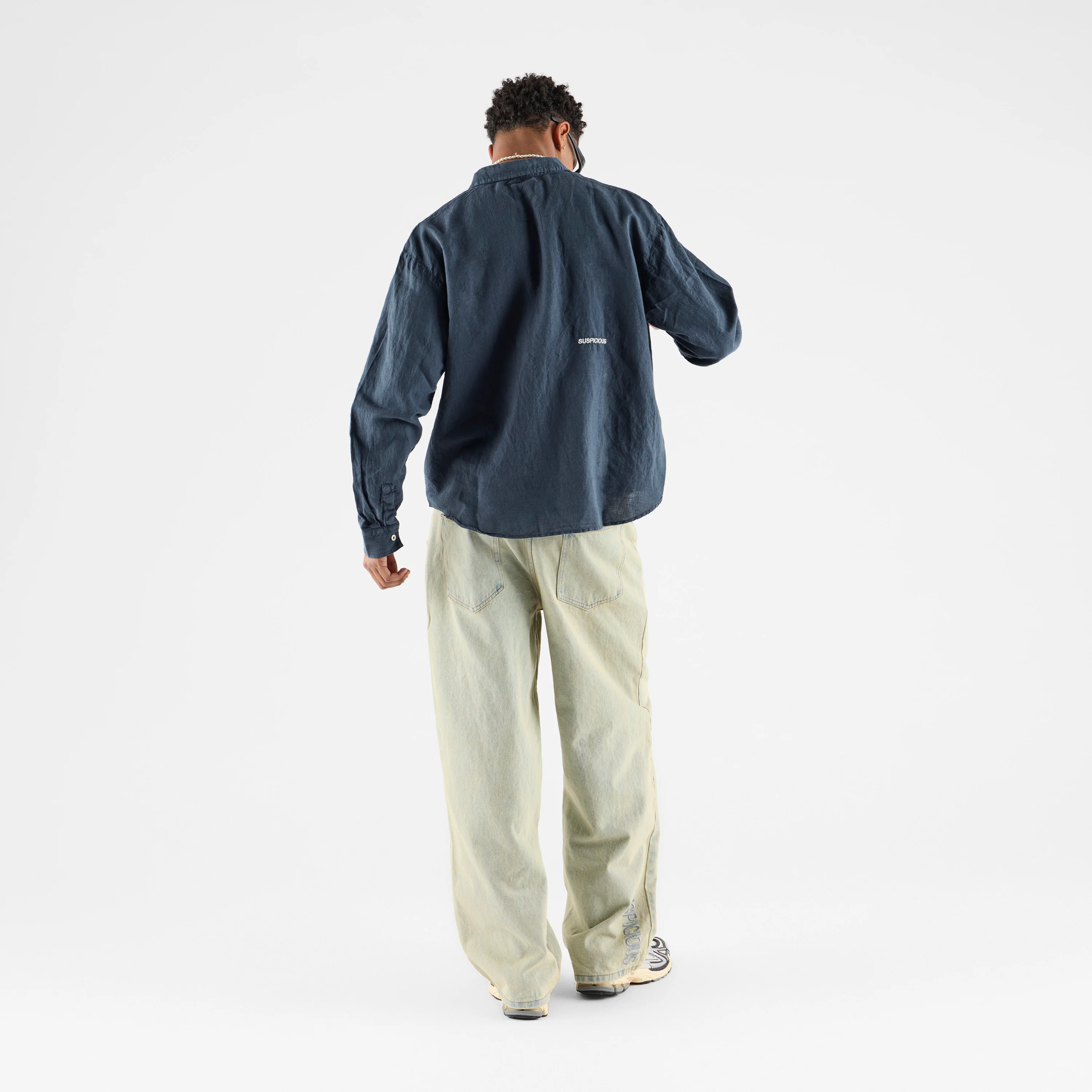 PL / Essentials Linen Longsleeve Shirt - Coastal Blue - Image 4