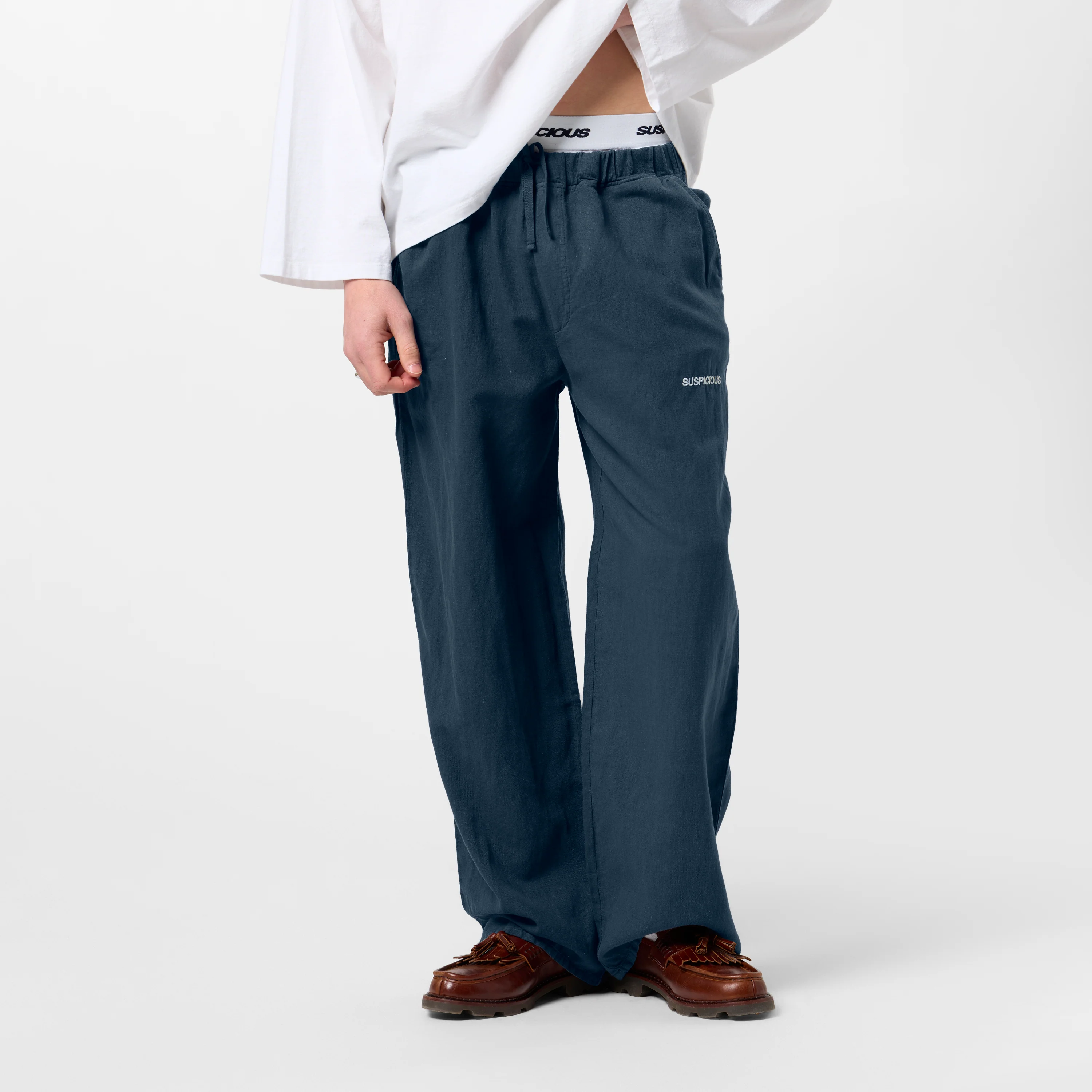 PL / Essentials Linen Pants - Coastal Blue - Image 2