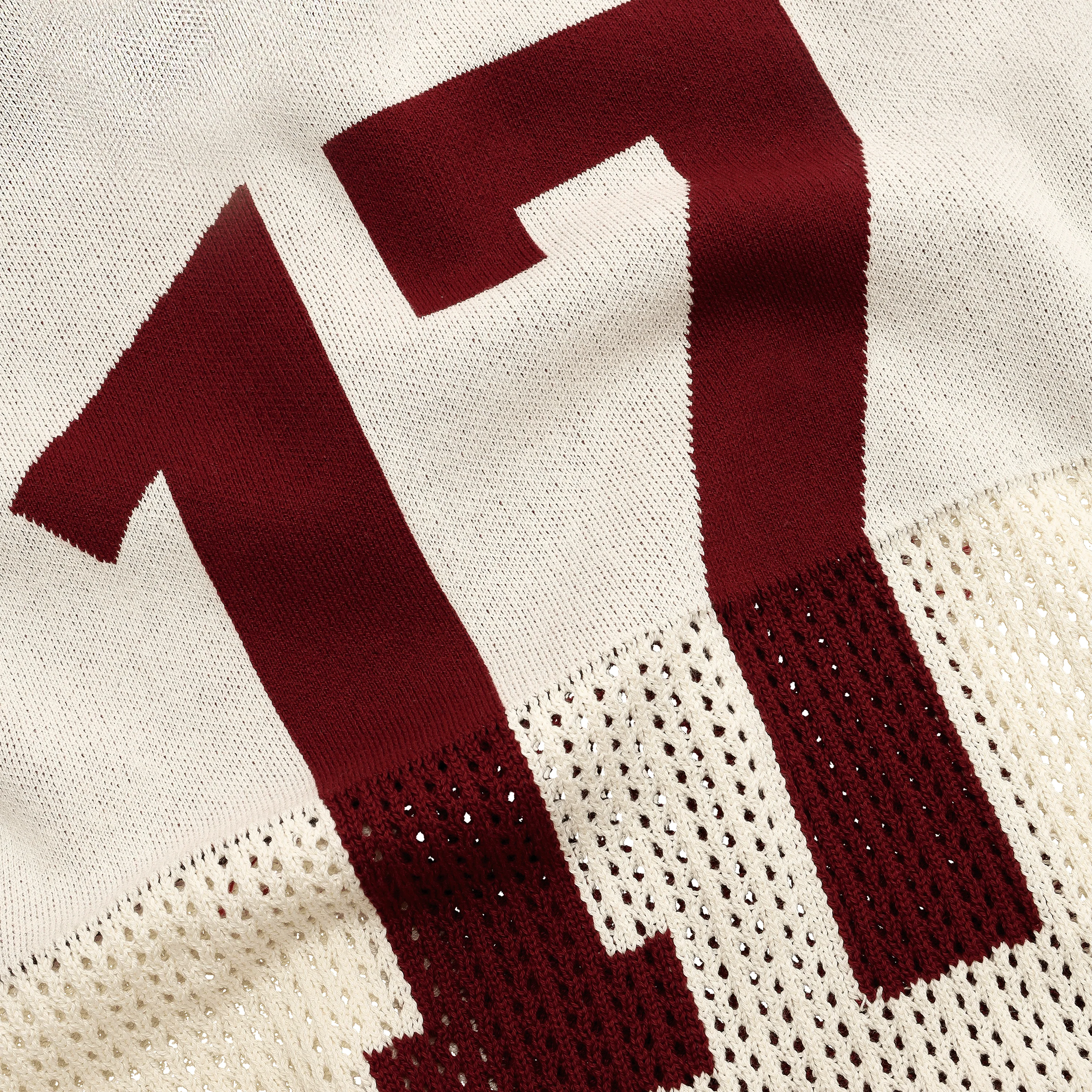 PL / Football Knitted Jersey - Natural Burgundy - Image 6