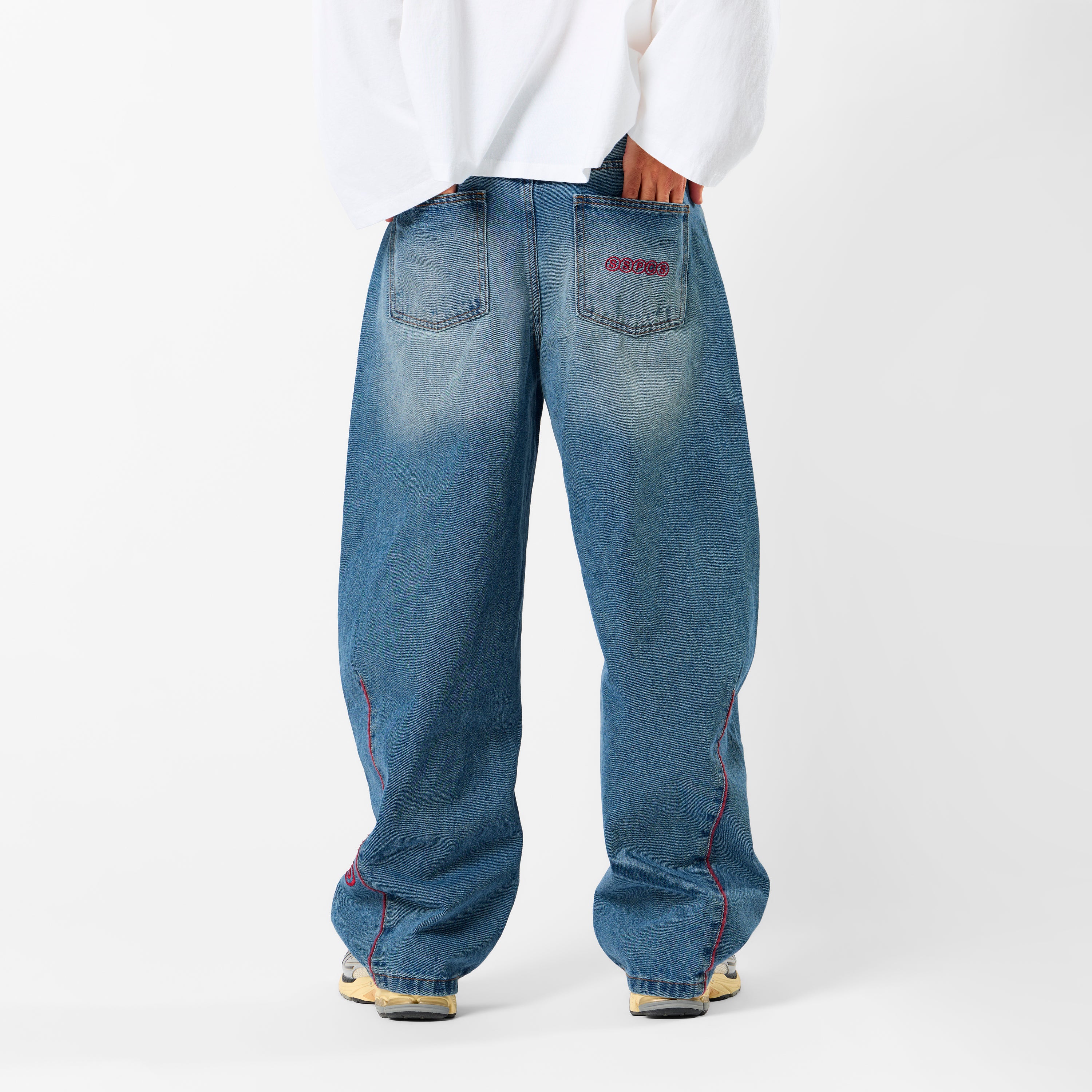 PL / SSPCS Club Barrel Jeans - Washed Blue - Image 6