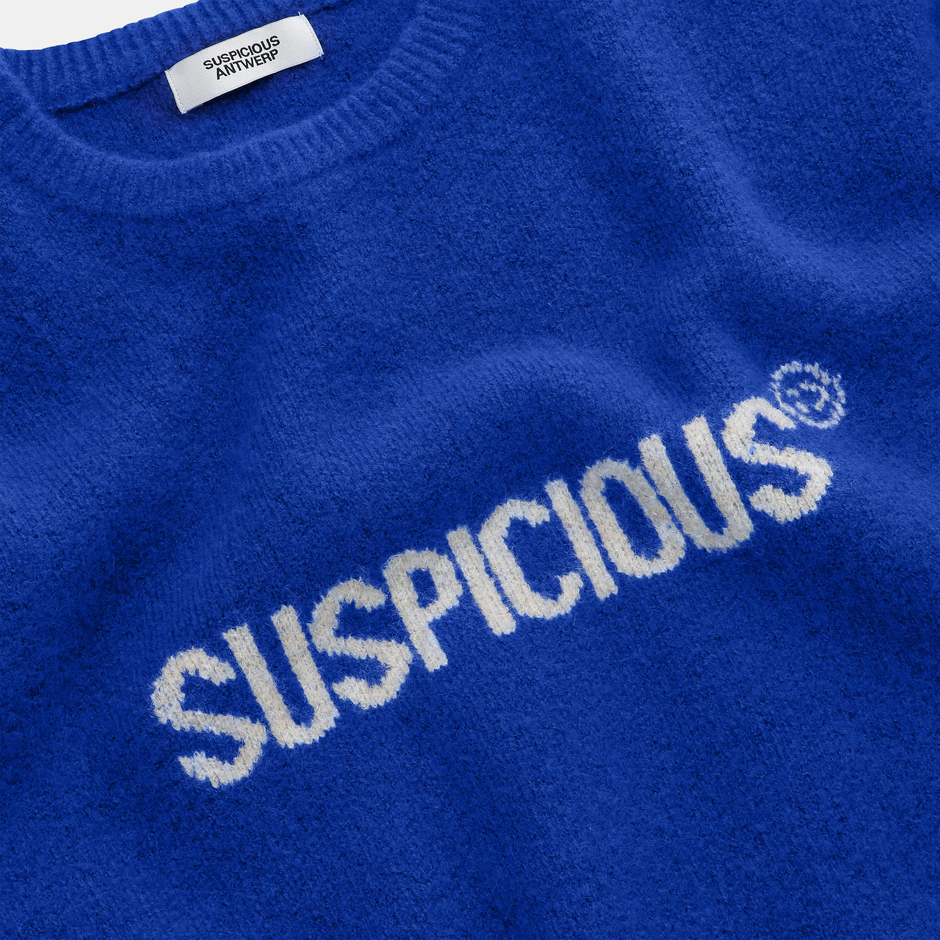 PL / The Smiley Knitted Sweat - Blue - Image 2