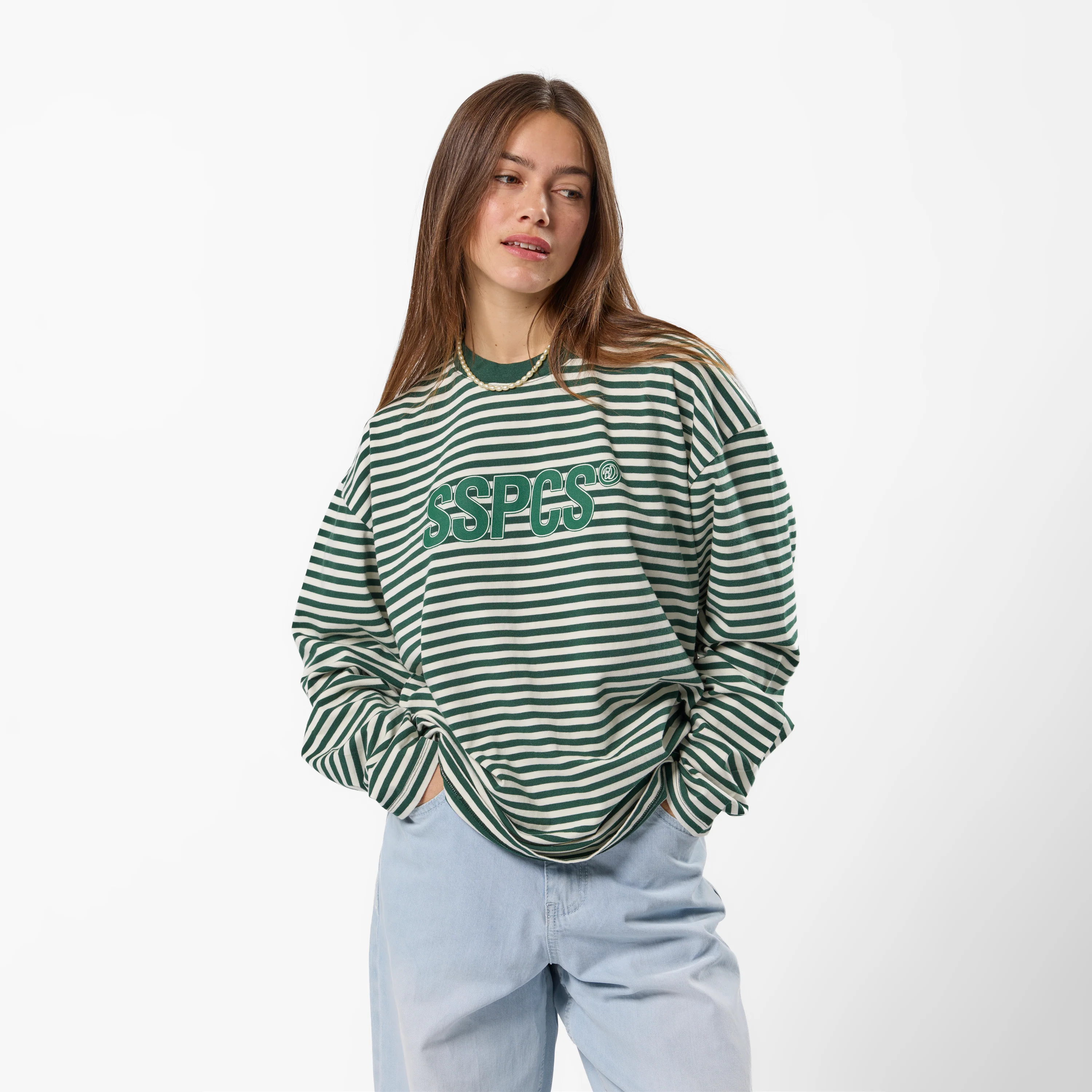 PL / The SSPCS Striped Longsleeve - Forest Green - Image 8