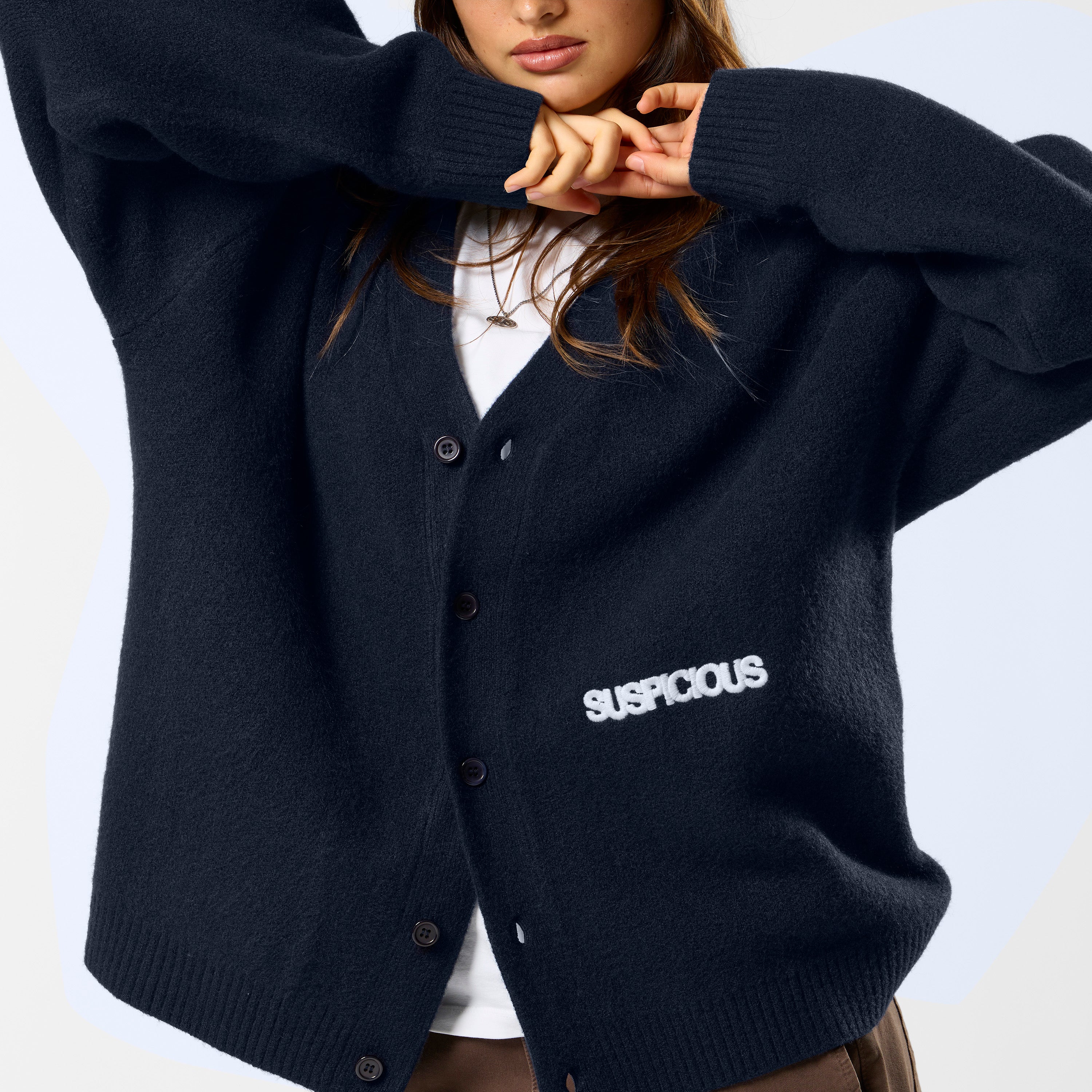Polkaline / Essentials Knitted Cardigan - Nightfall - Image 8