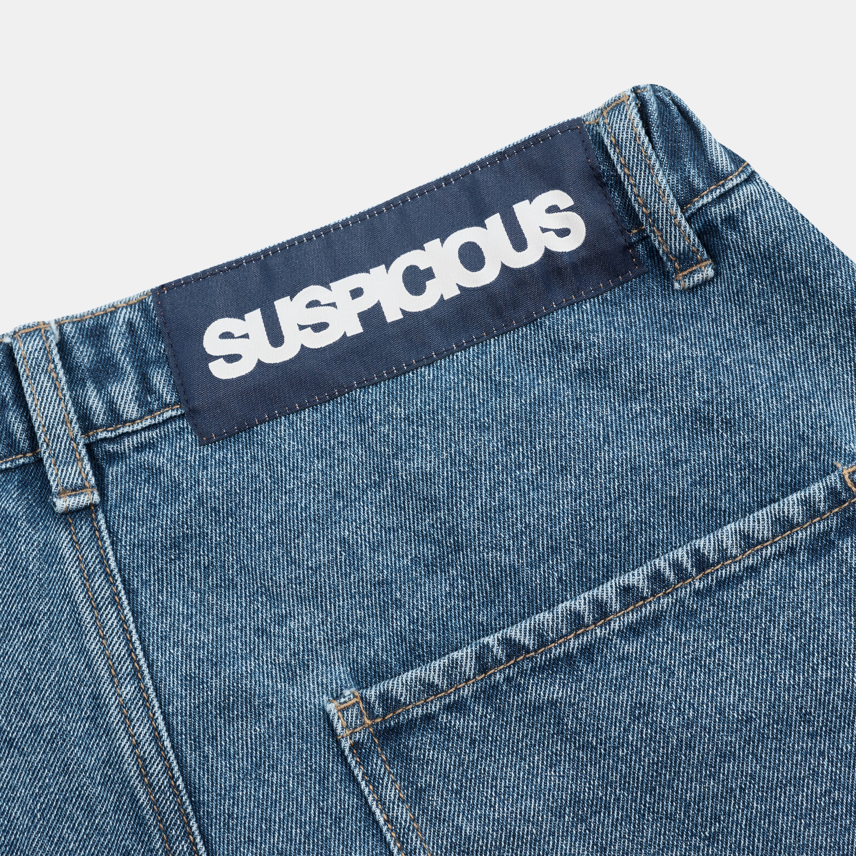 Polkaline / Suspicious Double Knee Jeans - Blue - Image 3