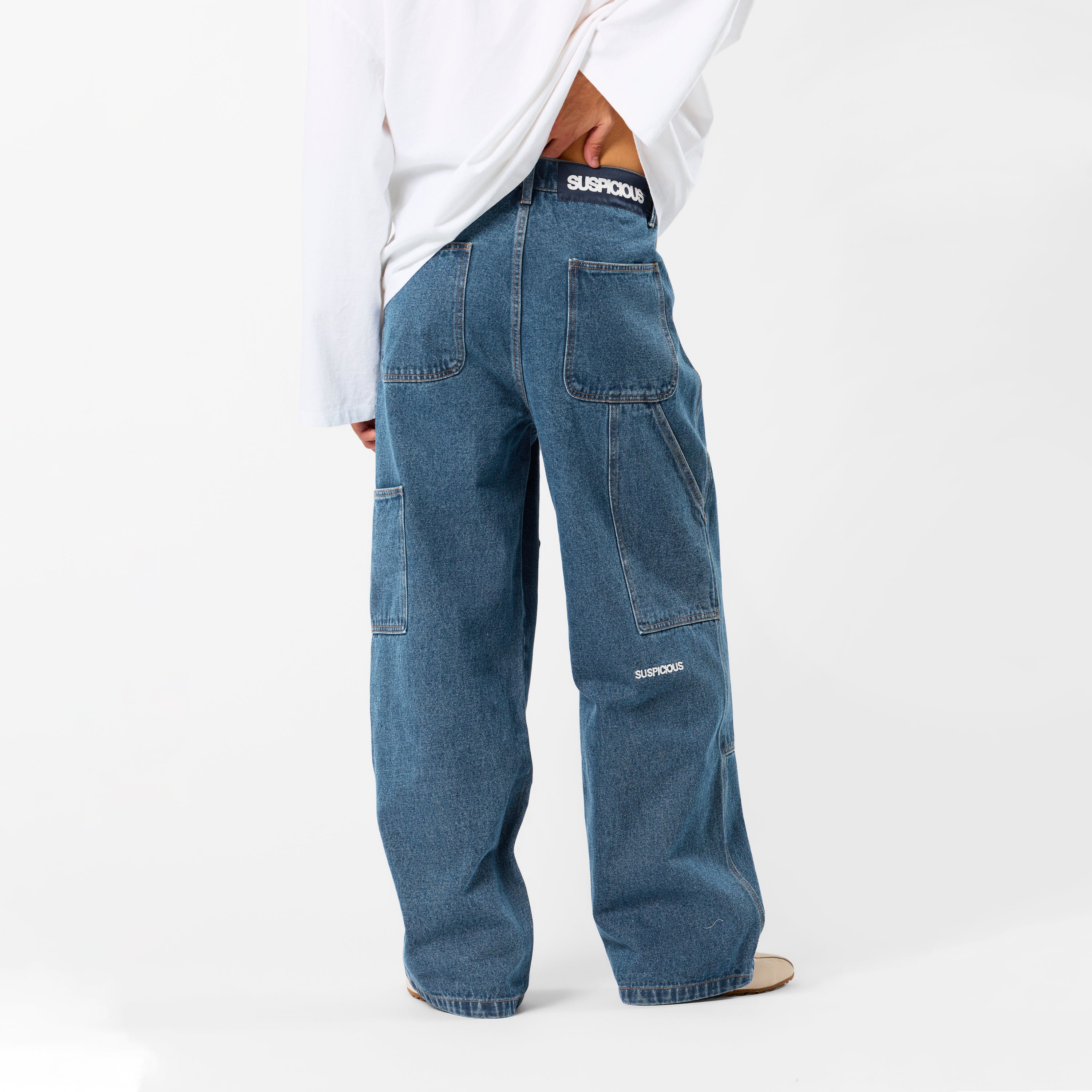 Polkaline / Suspicious Double Knee Jeans - Blue - Image 7