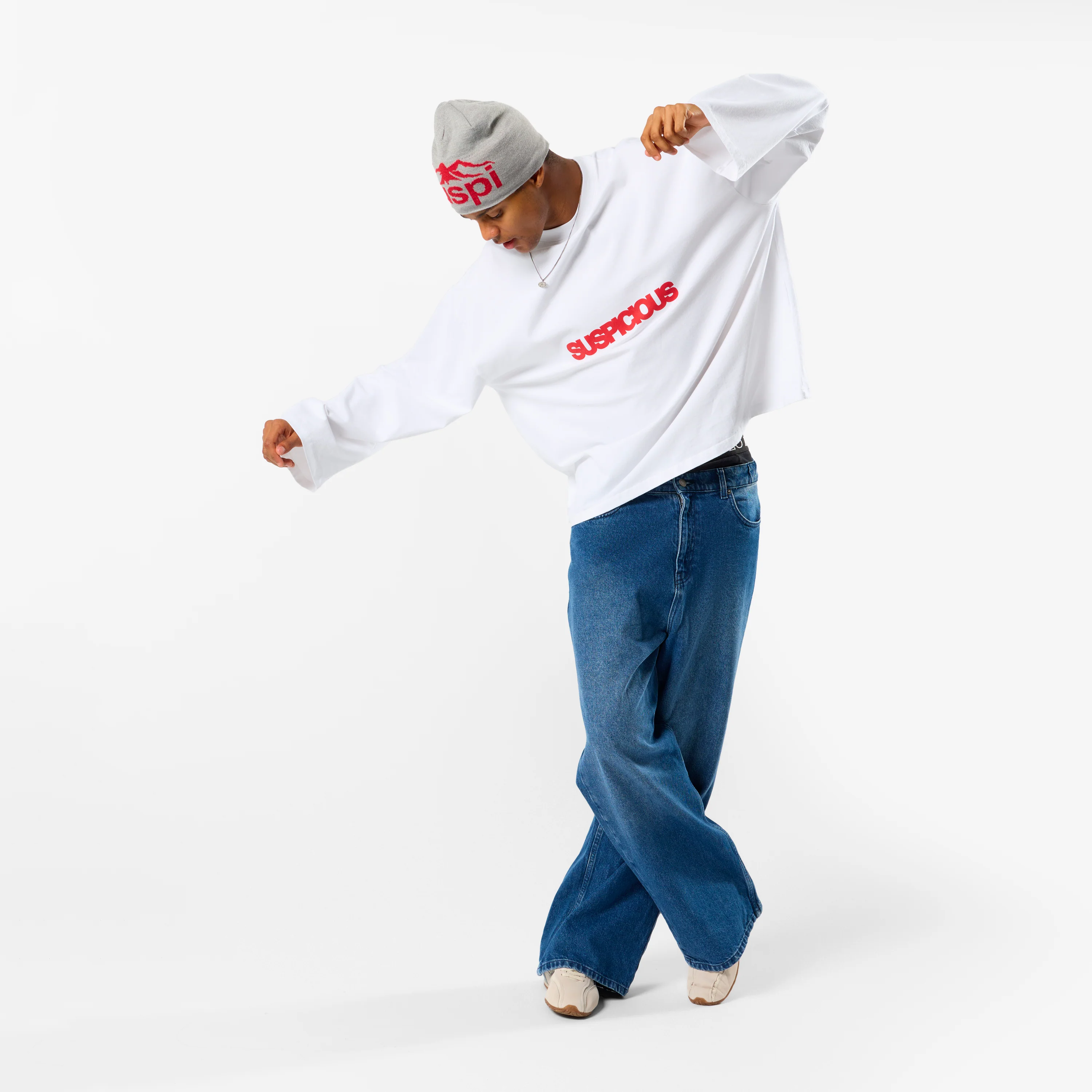 Polkaline / Suspicious Longsleeve - White - Image 6