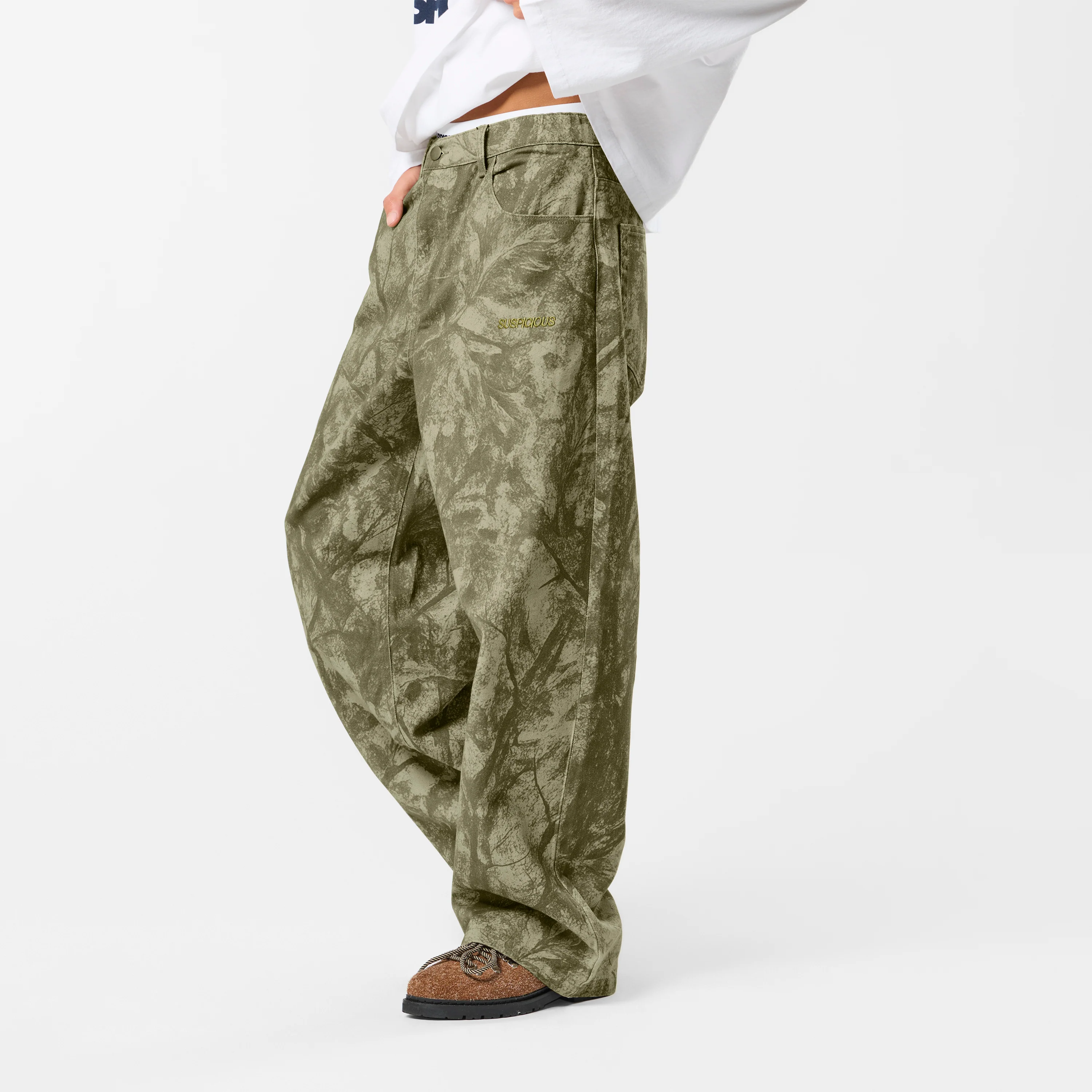 Softground / Essentials Baggy Jeans - Faded Leafs - Image 3