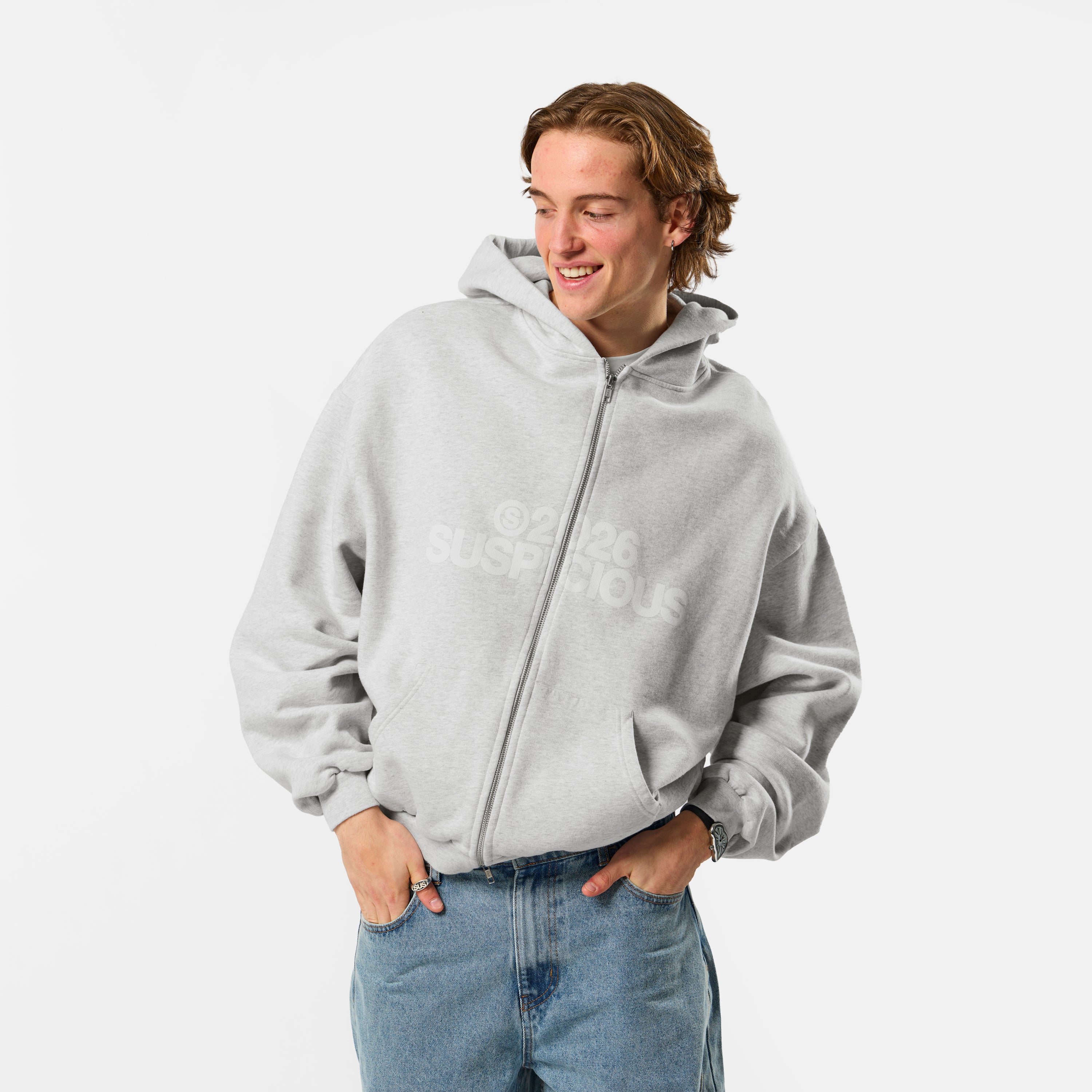 Spring 1 / S2026 Zip-Up Hoodie - Ash - Image 10