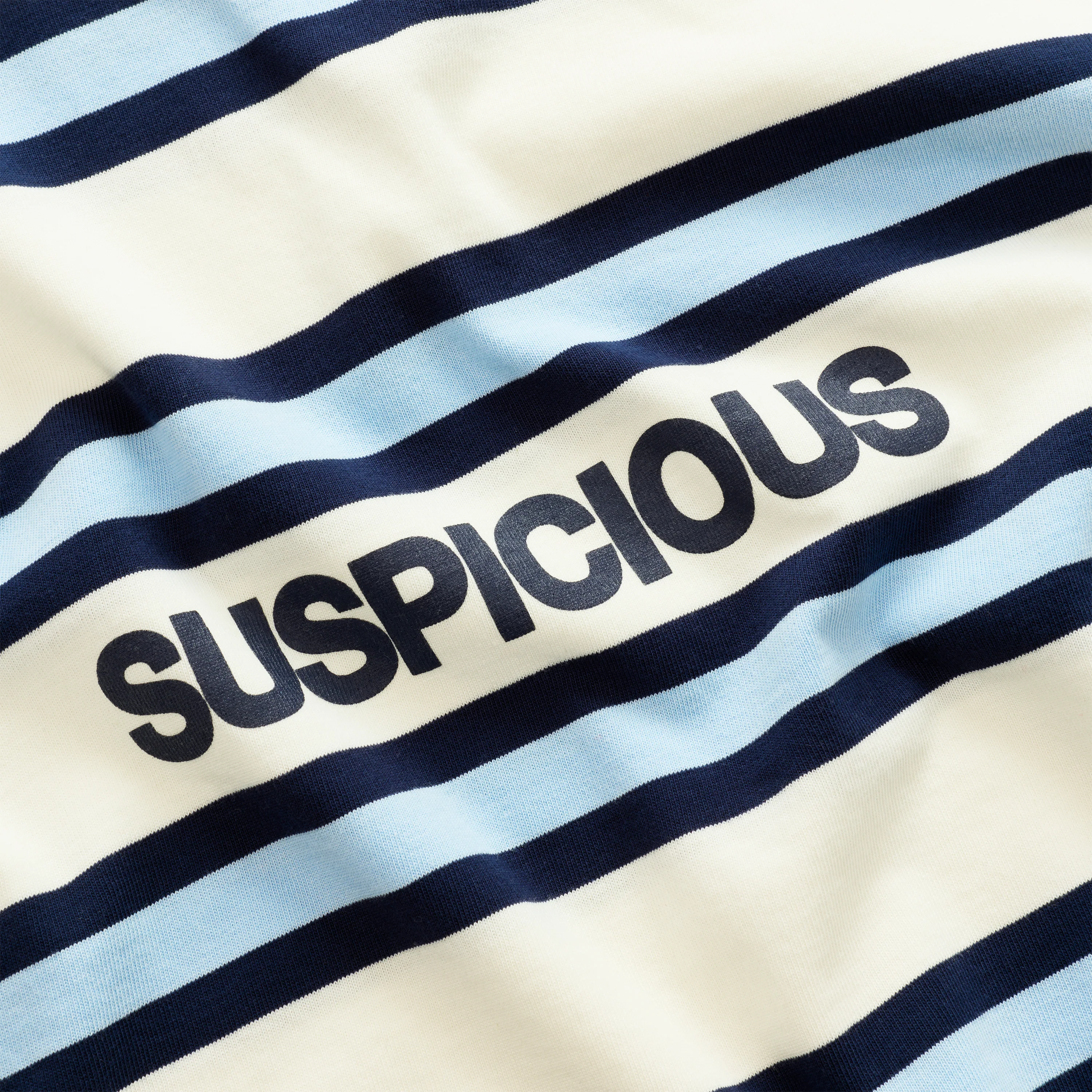 Spring 1 / Suspicious Striped Longsleeve - Natural & Blue - Image 5
