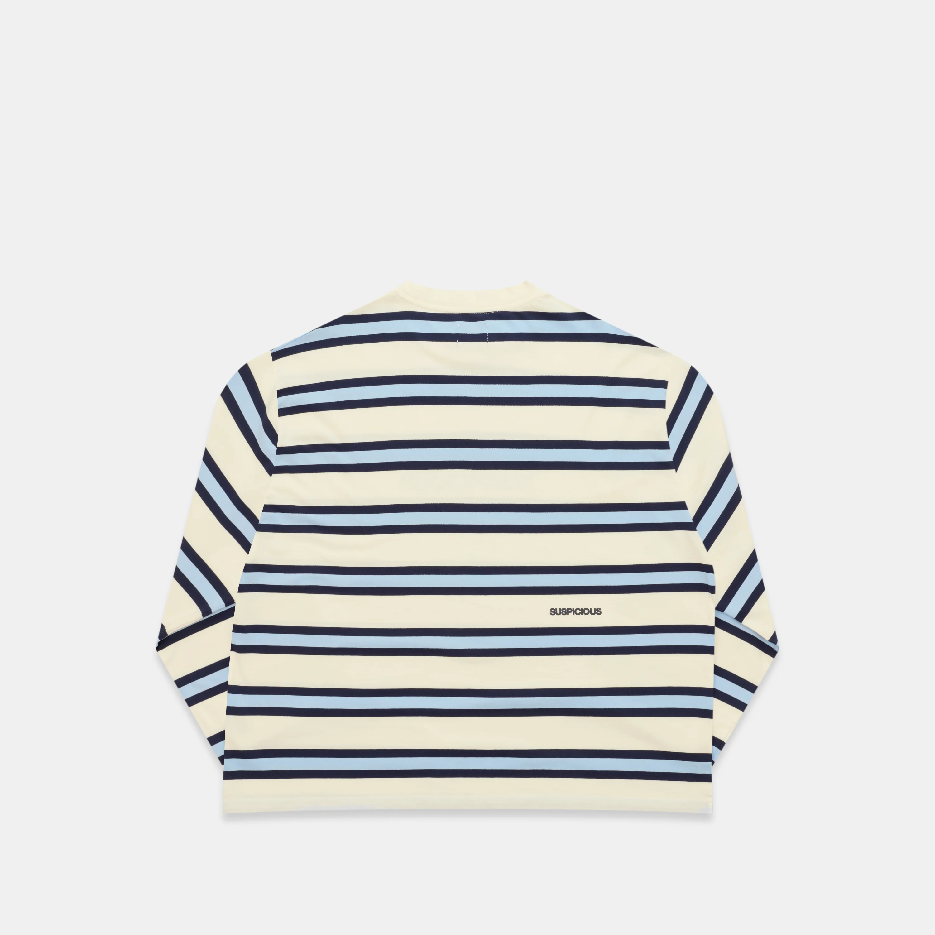 Spring 1 / Suspicious Striped Longsleeve - Natural & Blue - Image 9