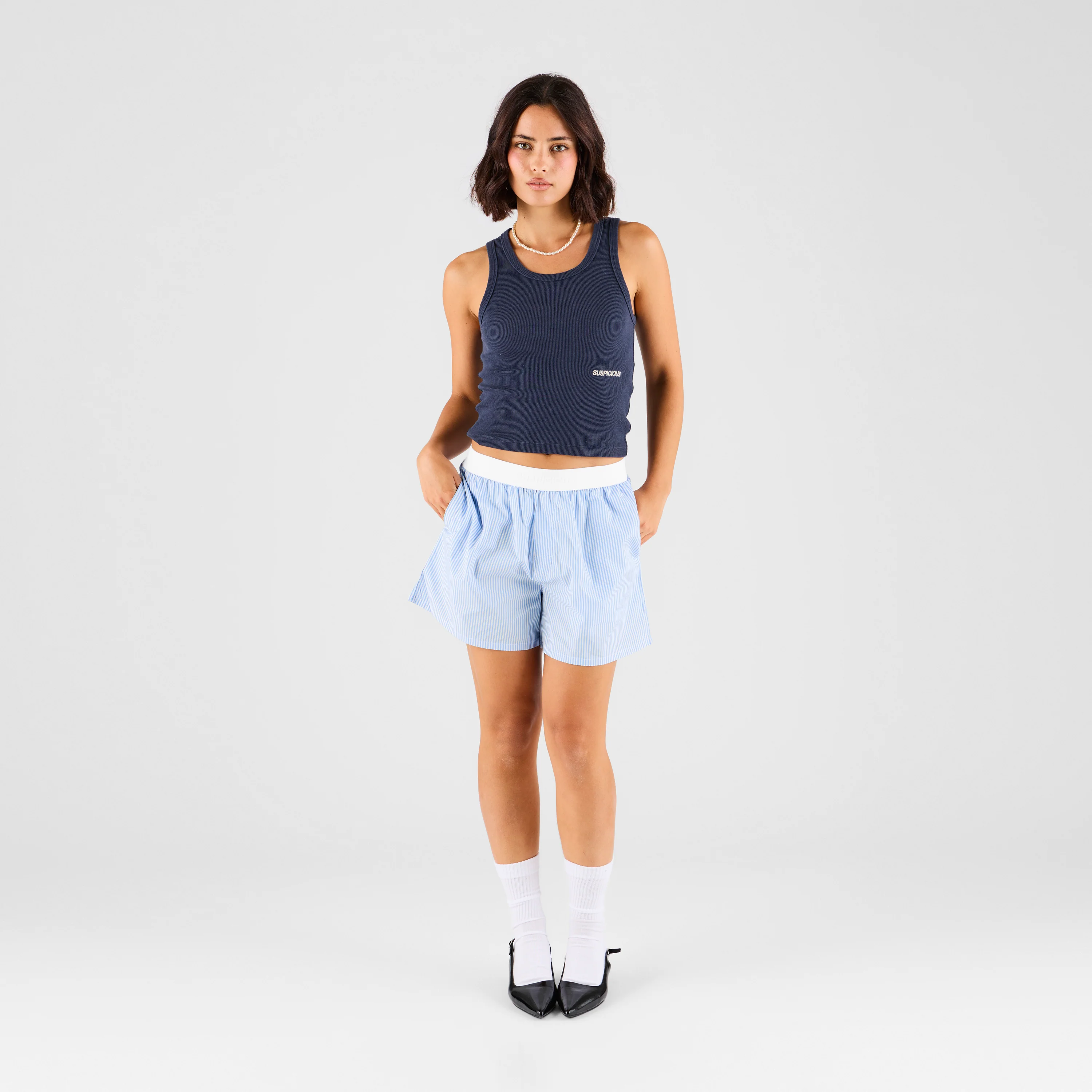 Spring 1 / Vertified Striped Pocket Boxershorts - Blue - Image 3