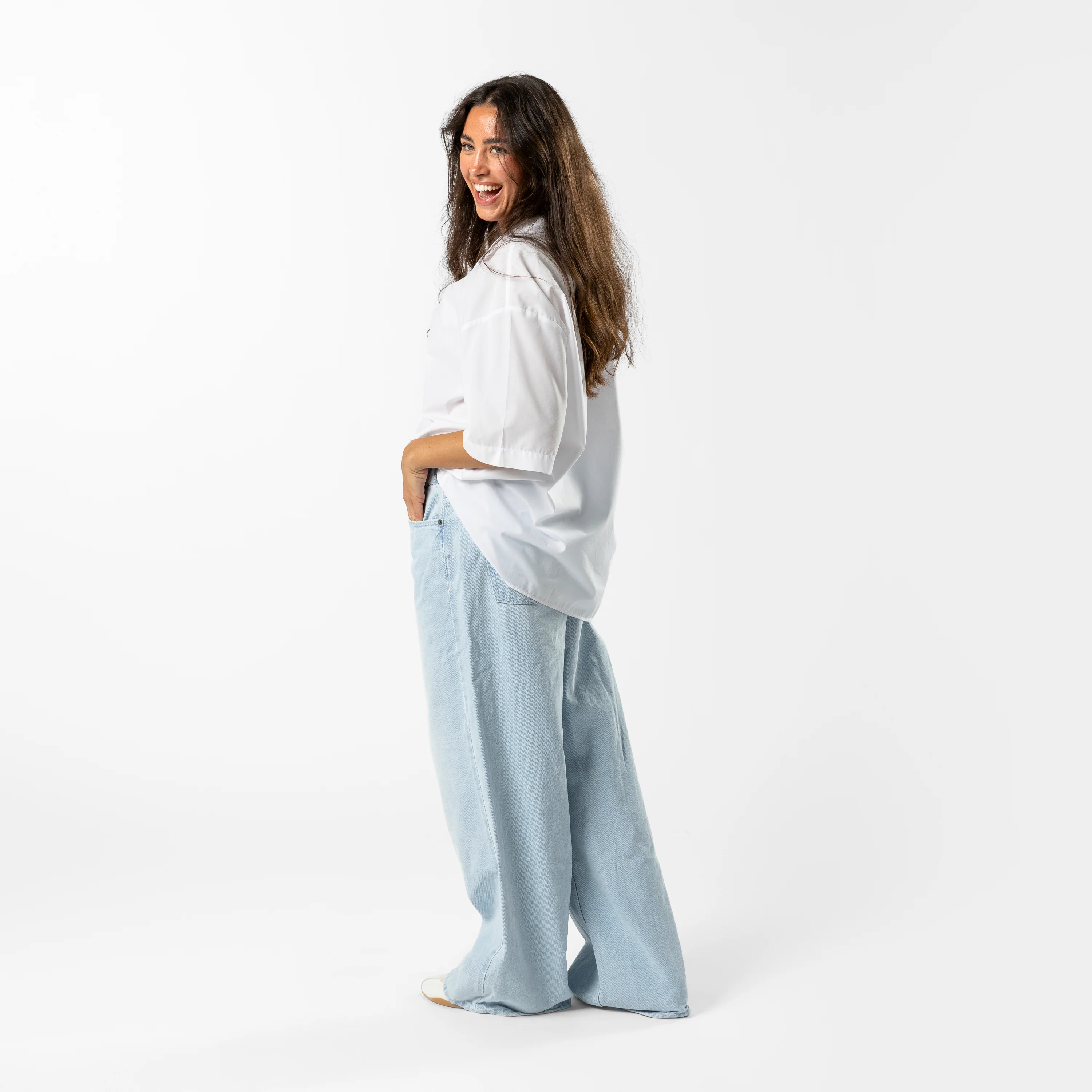 Summer / Slanted Shortsleeve Shirt - White - Image 7