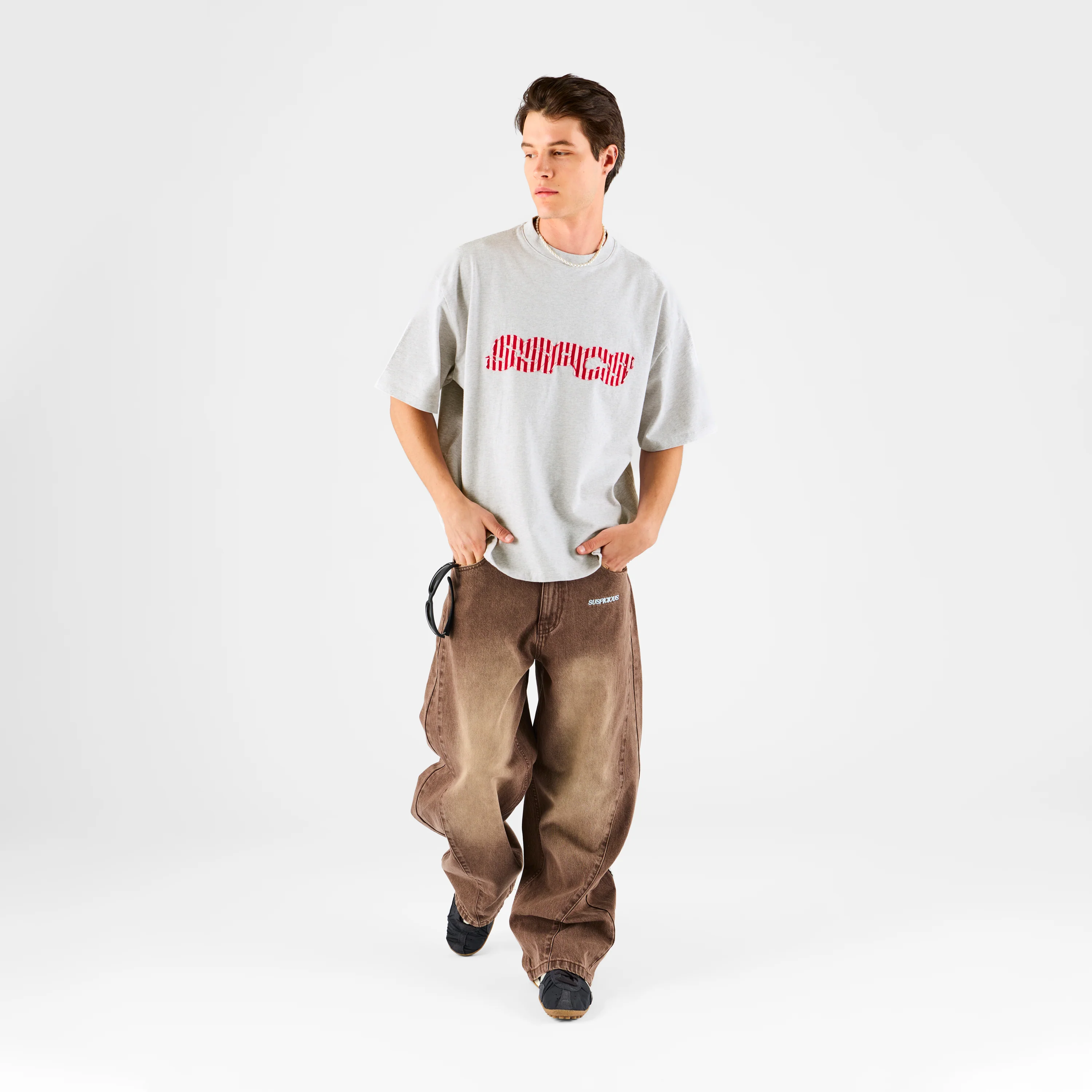 Summer Stripes / Red Striped SSPCS Applique Tee - Ash - Image 7