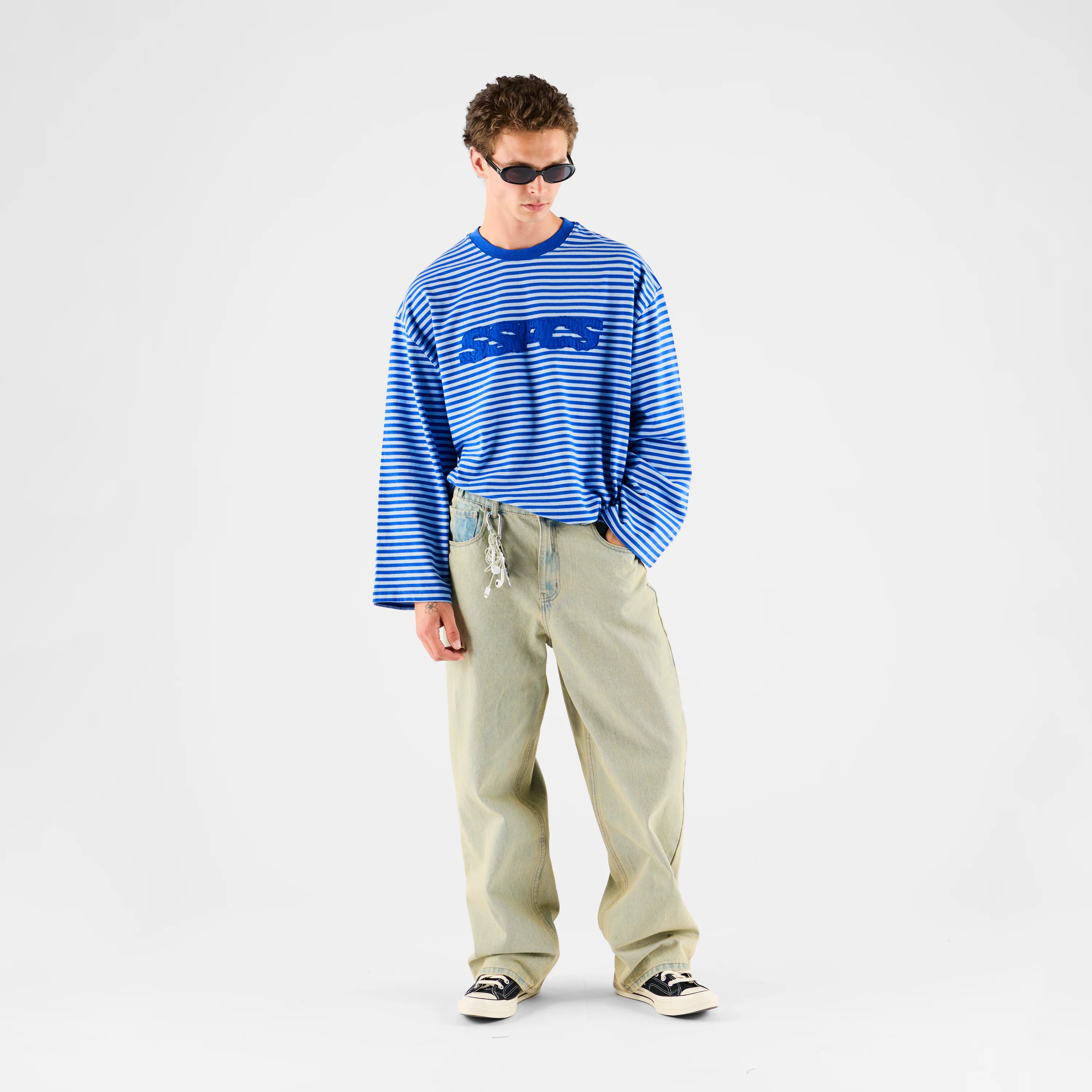 Summer Stripes / SSPCS Applique Striped Longsleeve - Blue - Image 8