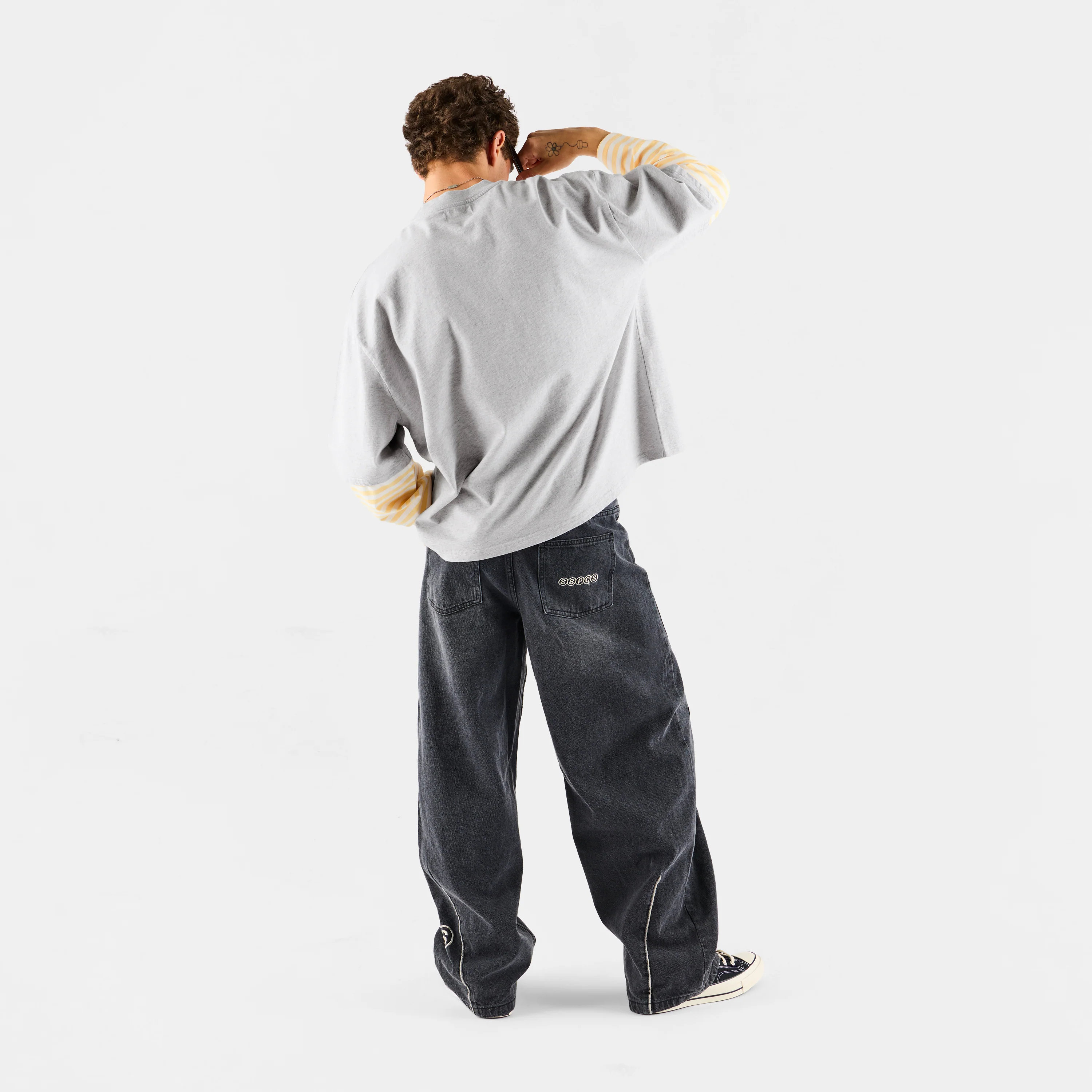 Summer Stripes / SSPCS Striped Layered Longsleeve - Ash & Butter - Image 4