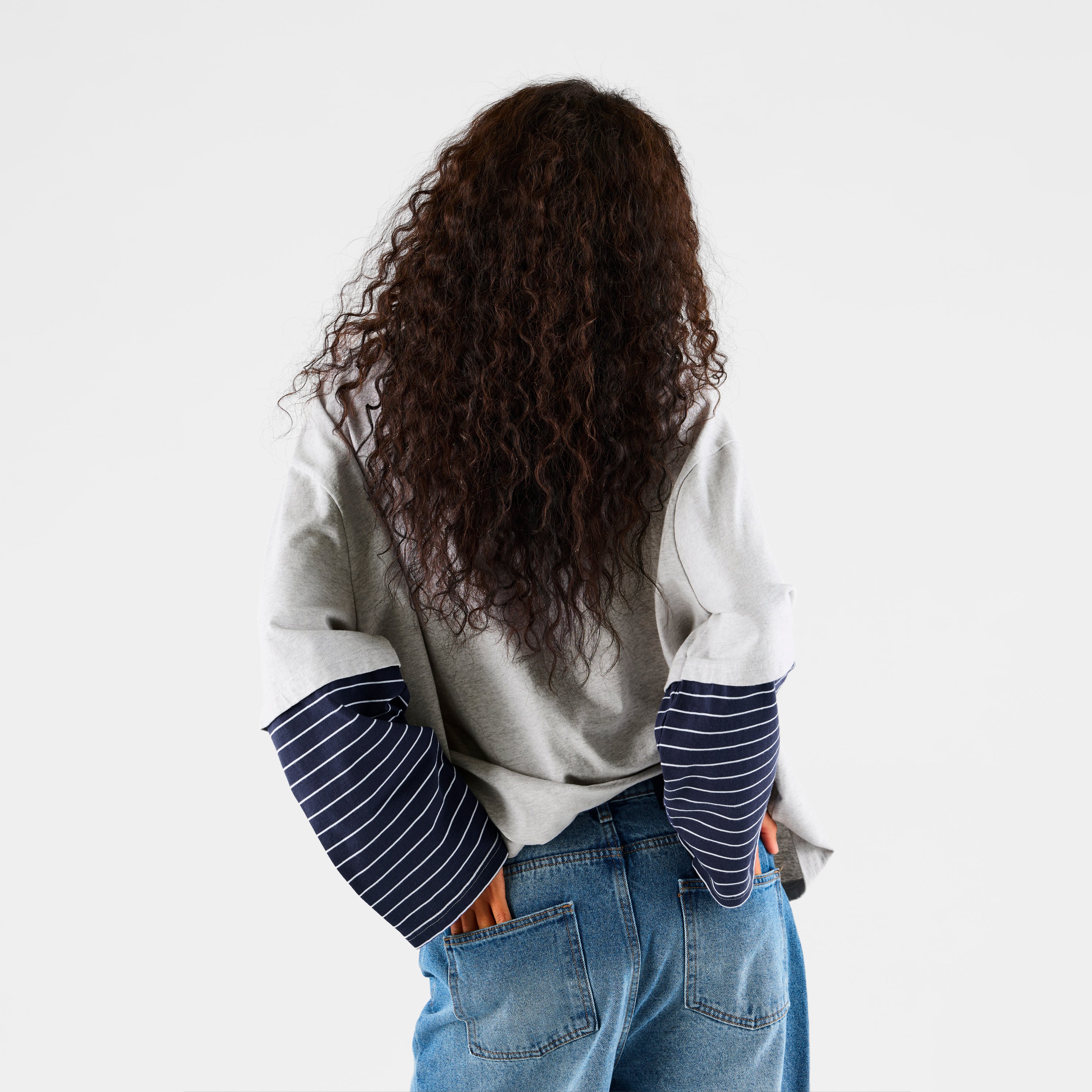 Summer Stripes / SSPCS Striped Layered Longsleeve - Grey - Image 6