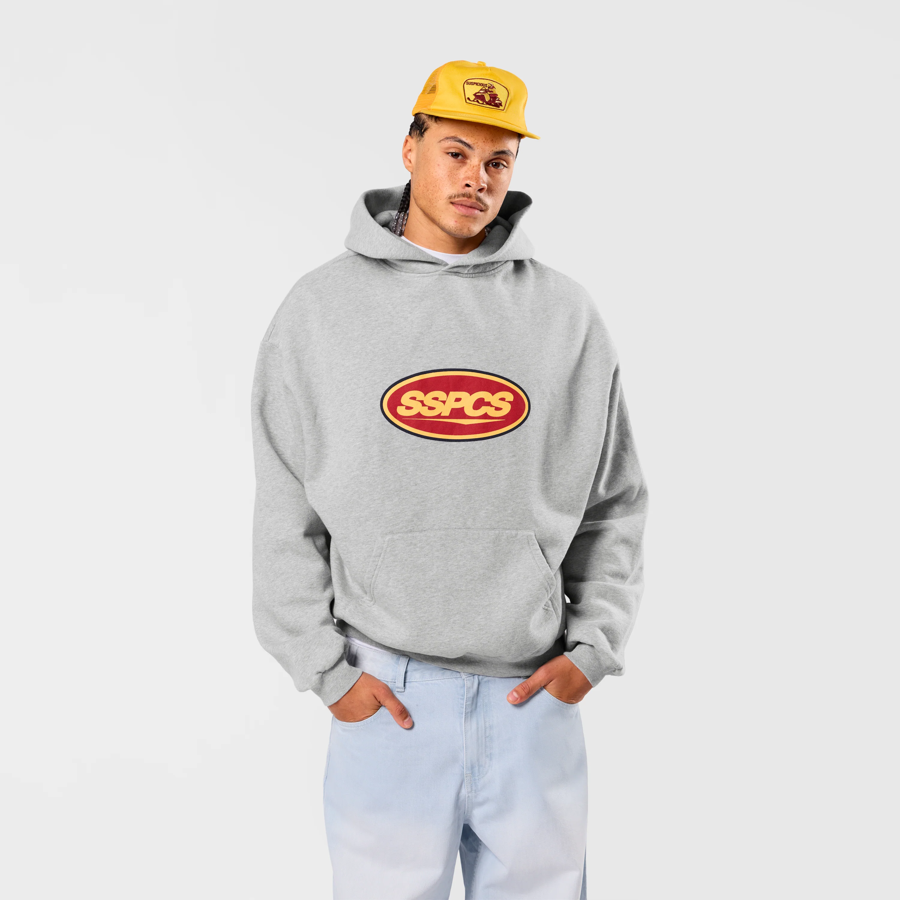 Winter3 / Badge Hoodie - Neutral Heather - Image 4