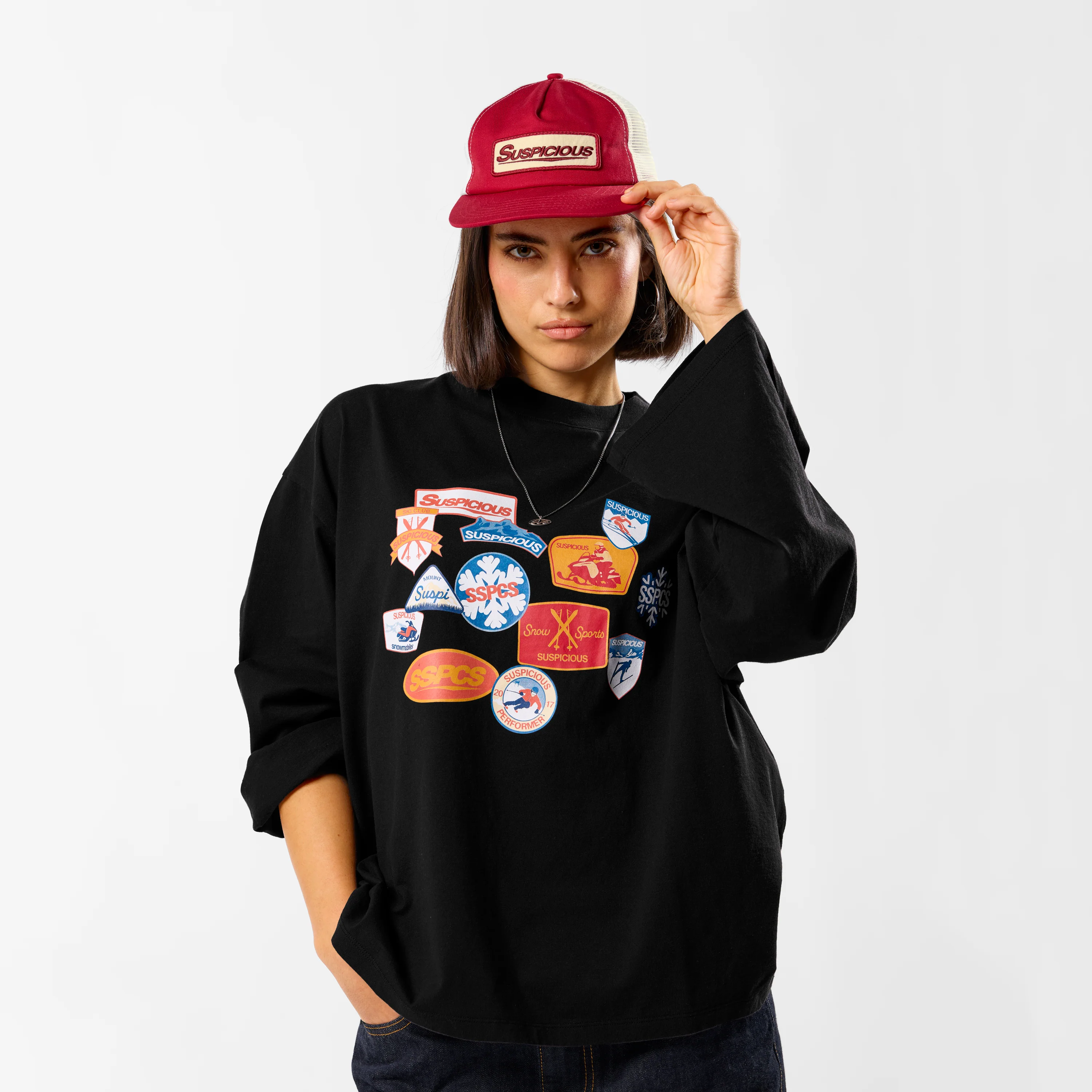 Winter3 / Patchwork Longsleeve - Black - Image 2